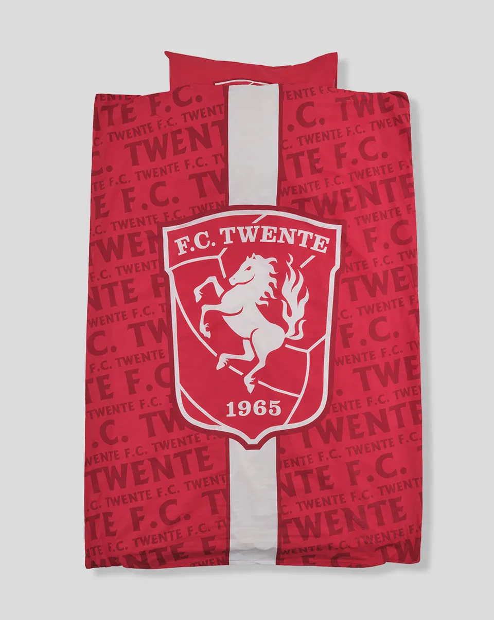 FC Twente Accessoires copripiumino singolo rosso/bianco logo