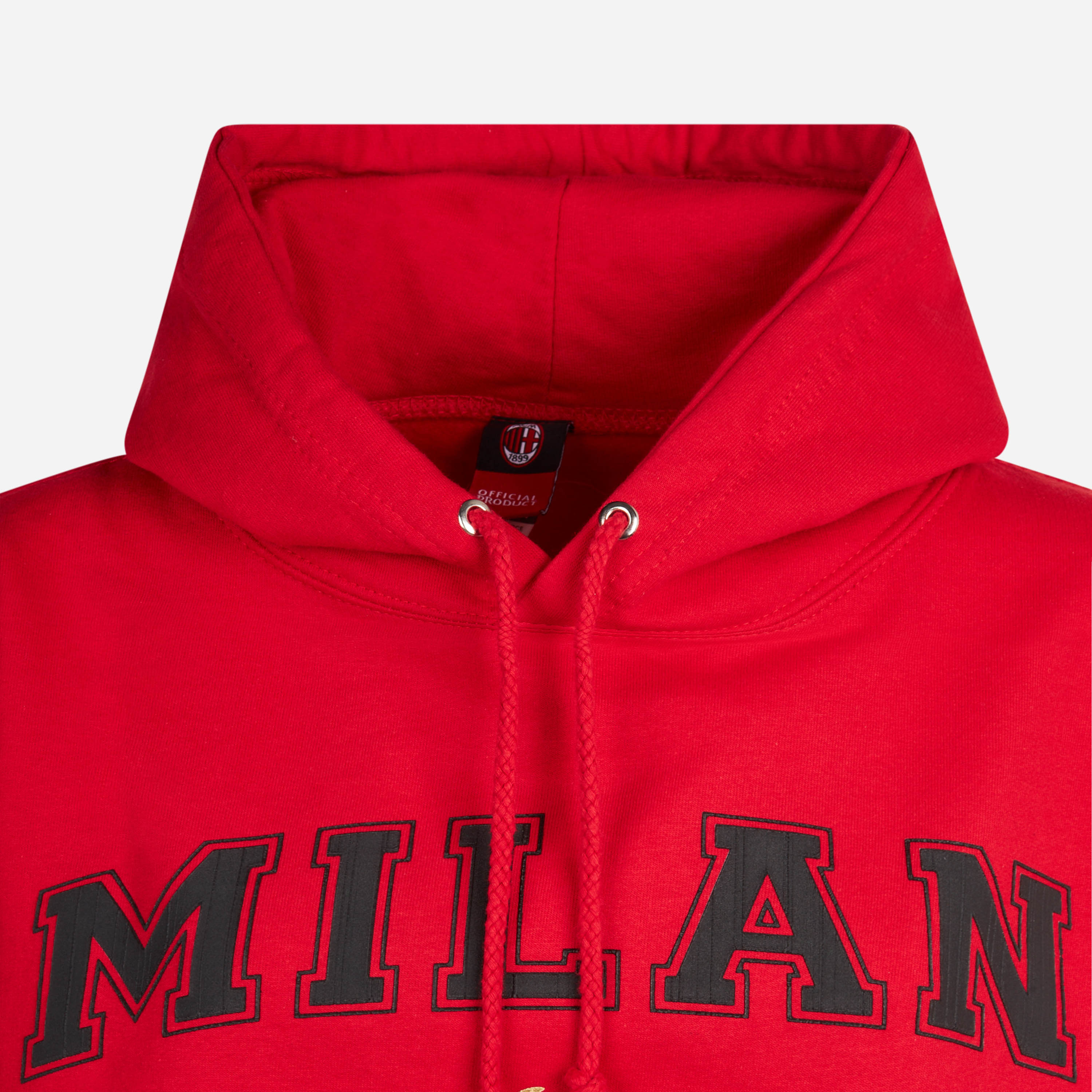 AC Milan College Felpa con Cappuccio Cotone Uomo