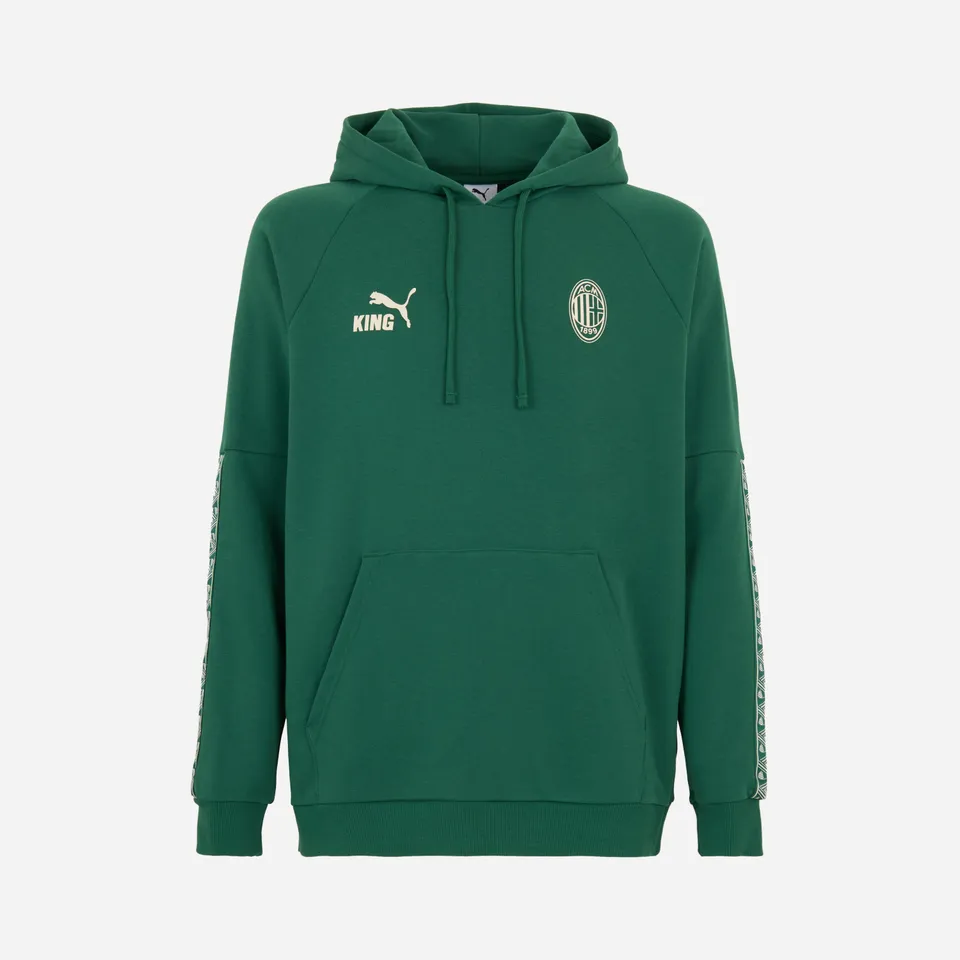 AC Milan King felpa cappuccio uomo verde taglia M