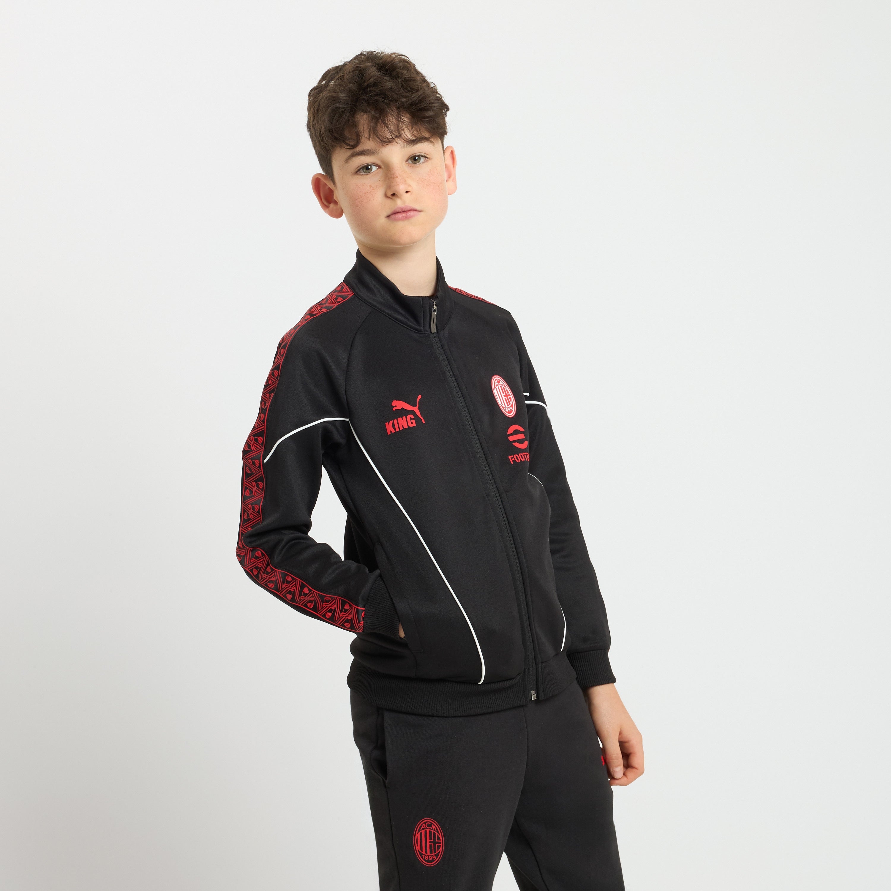 AC Milan King Giacca Bambino Nera 8 Anni Zip