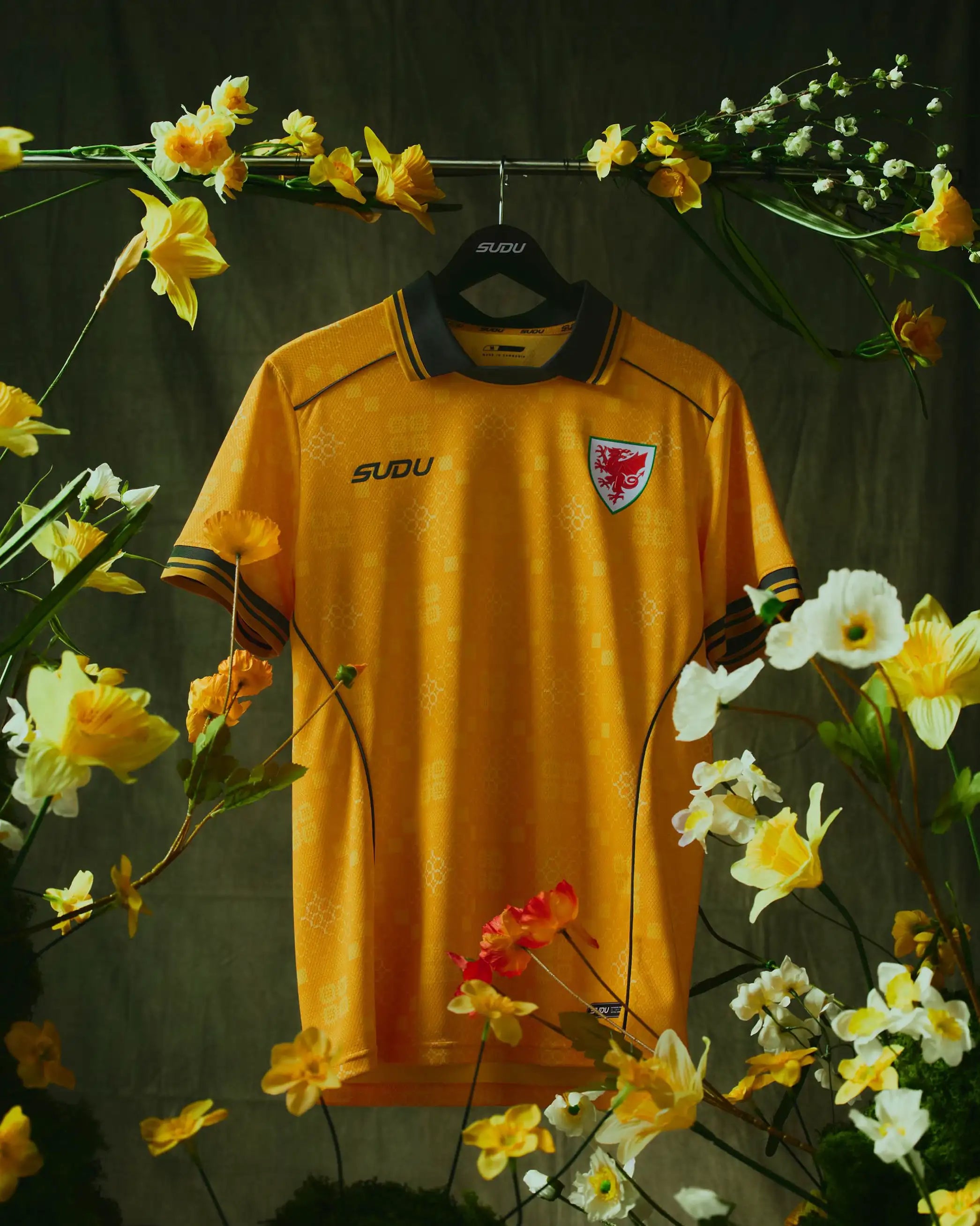 Wales SUDU Away Kit 2026-27 maglia gara pro uomo gialla