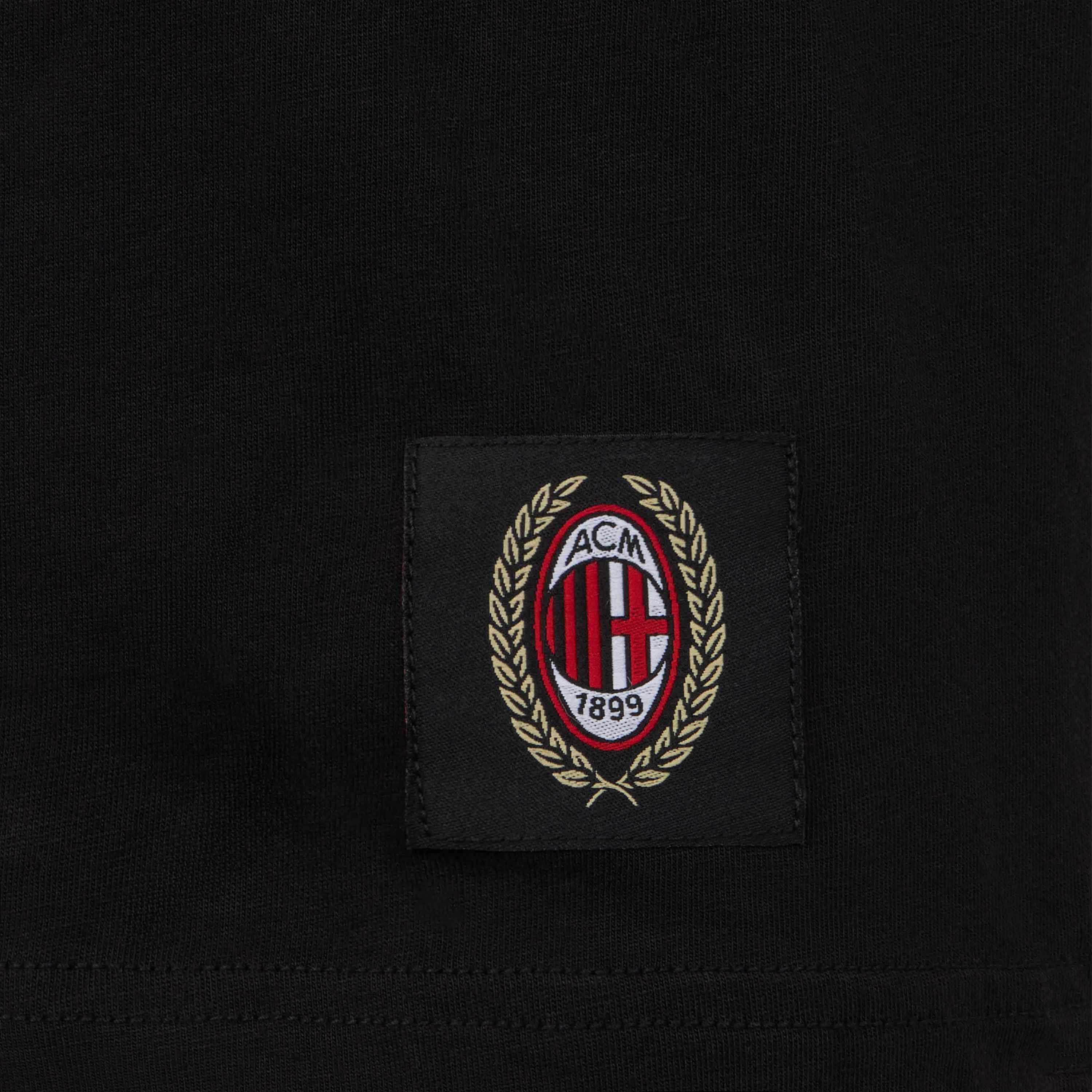 AC Milan Retro Collection maglietta ricamo Coppa Italia 2003 nera