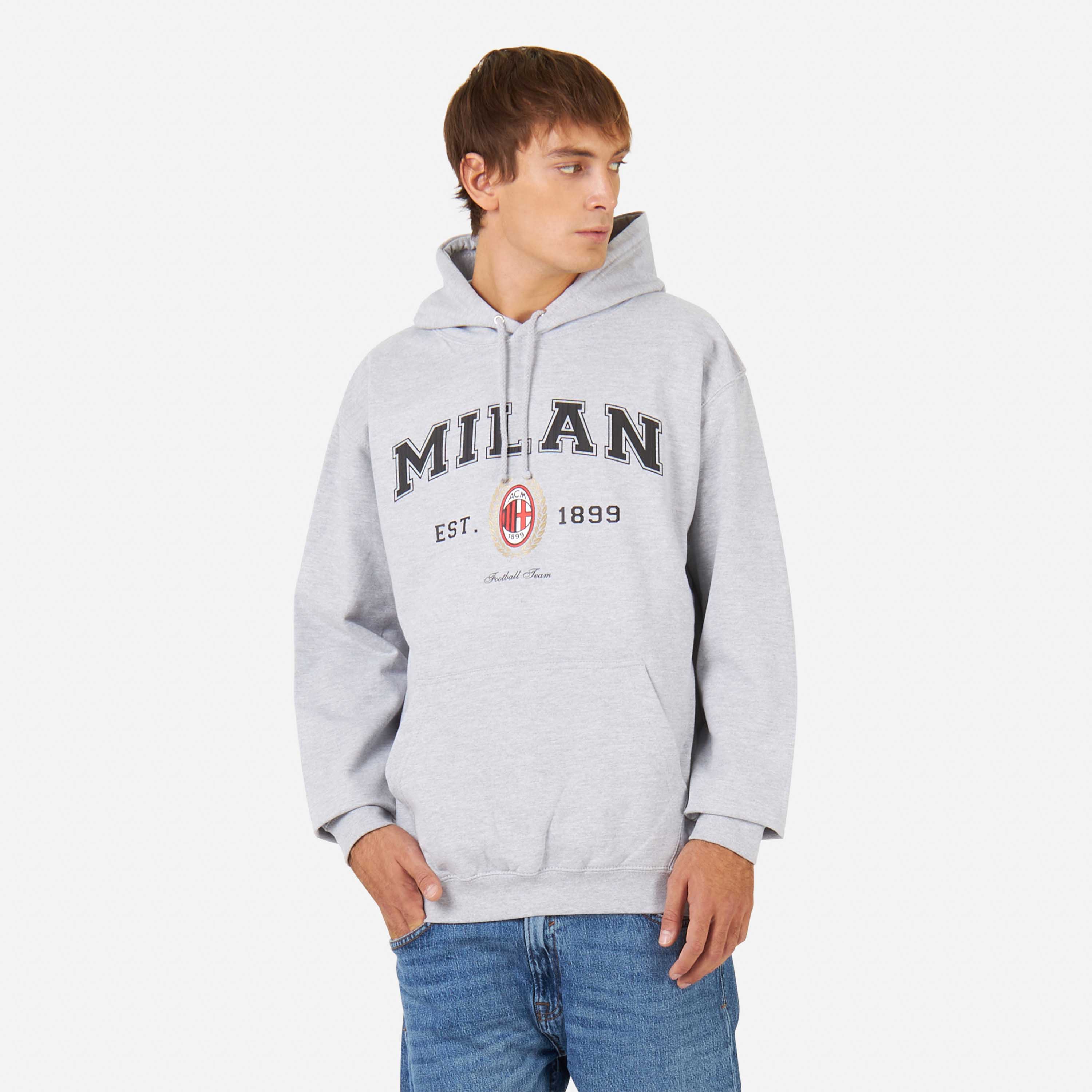 AC Milan College Collection Hoodie felpa cappuccio cotone L