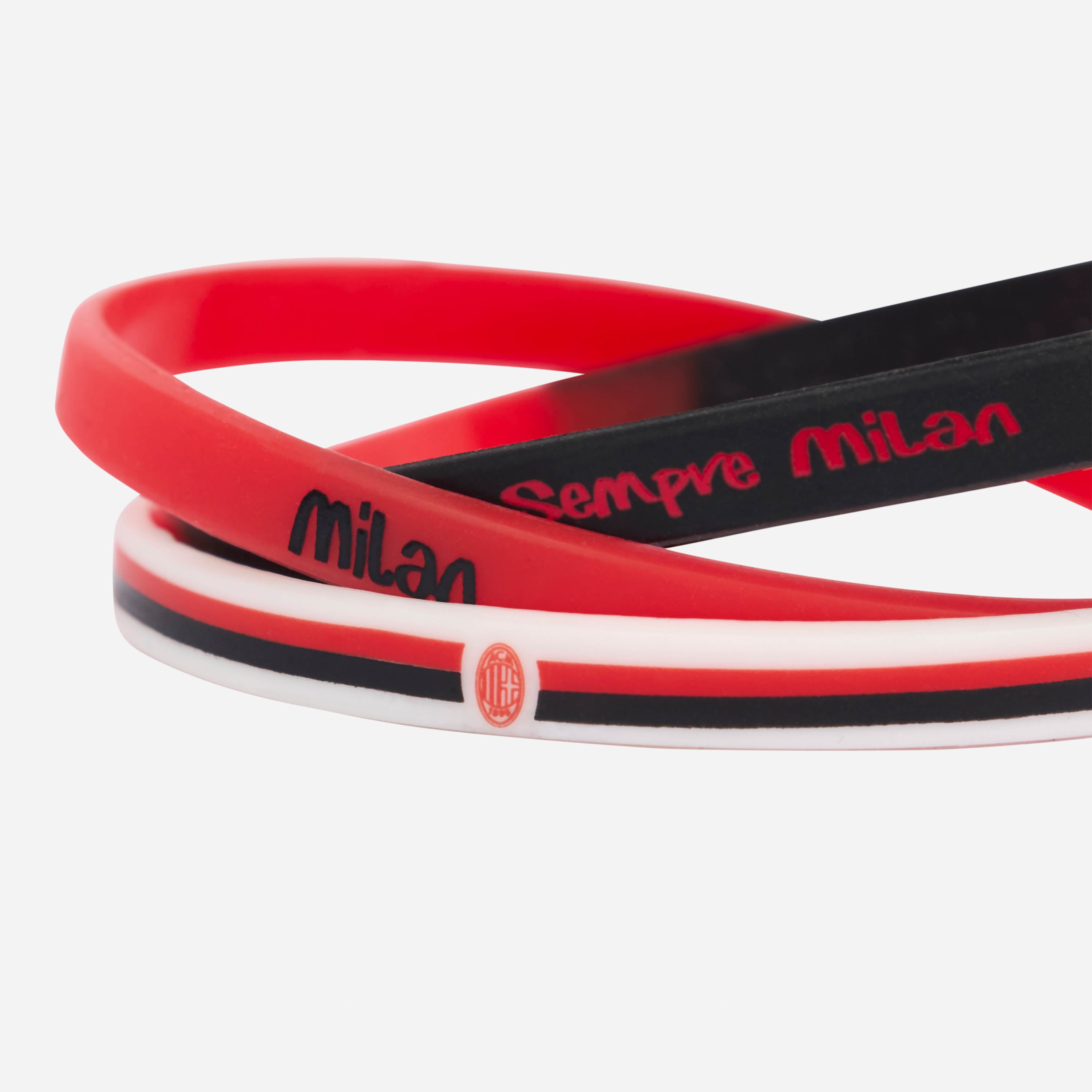 AC Milan Accessori set 3 braccialetti silicone bambino Sempre Milan