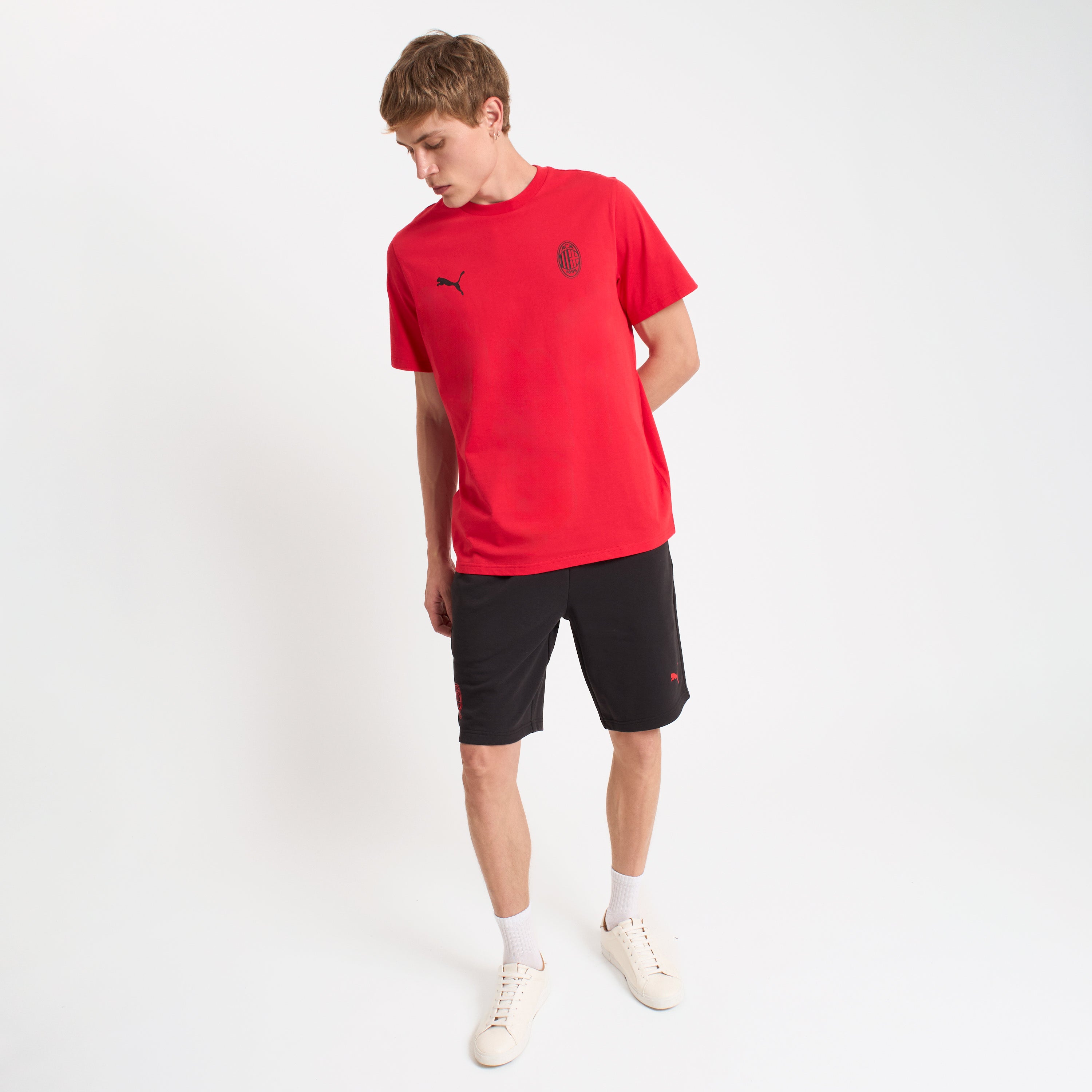 AC Milan Essential maglietta uomo M rossa cotone