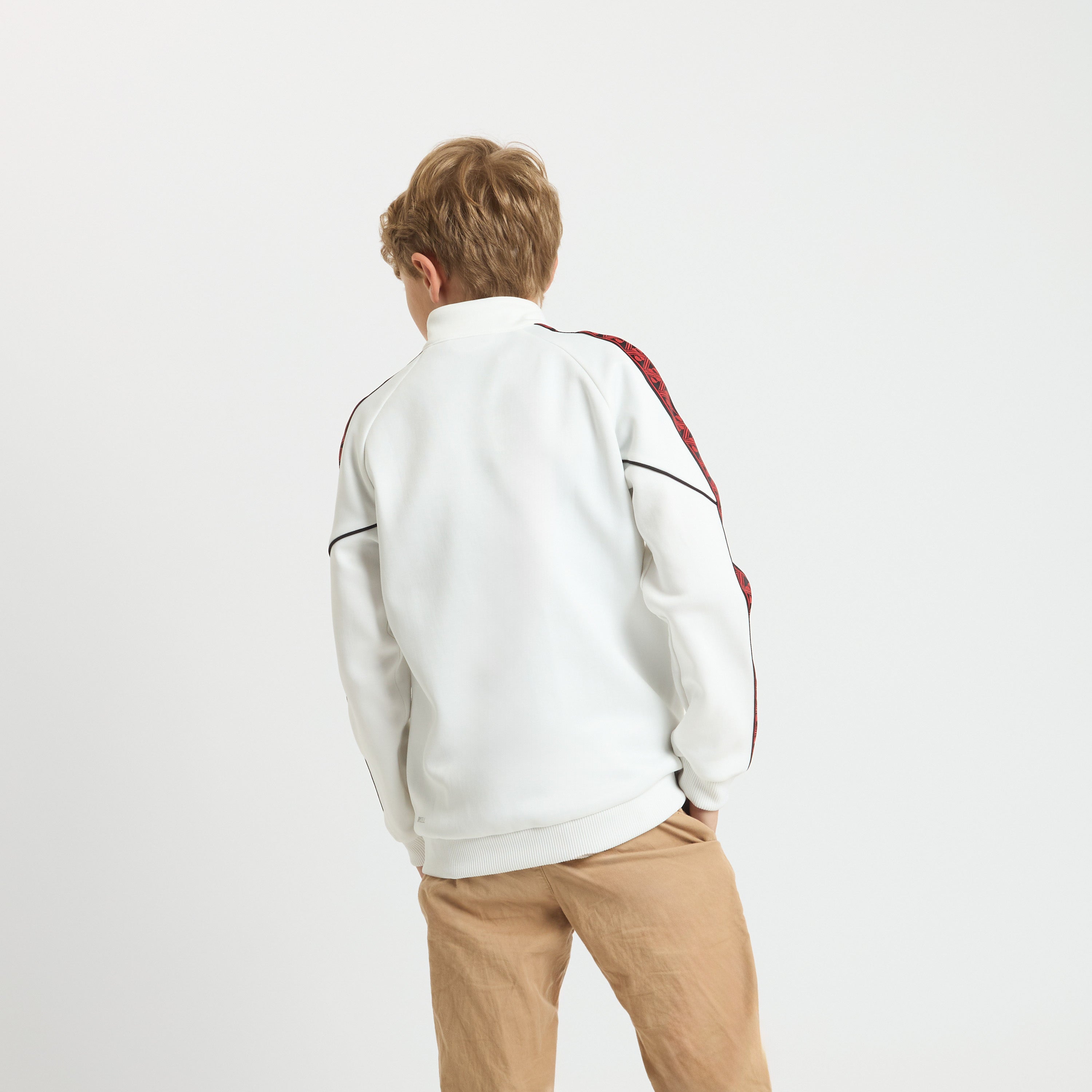 AC Milan King Collection Giacca Bambino Bianca Zip