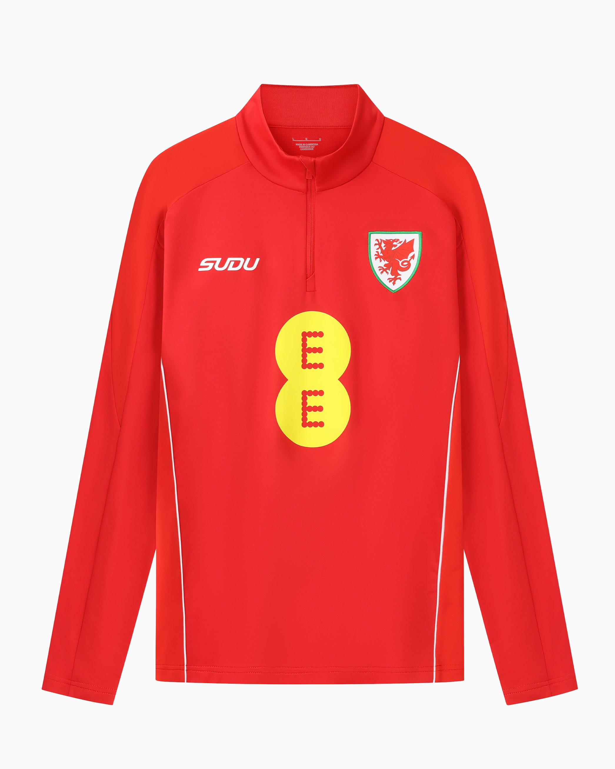 Wales SUDU Players Training felpa 1/4 zip rossa M