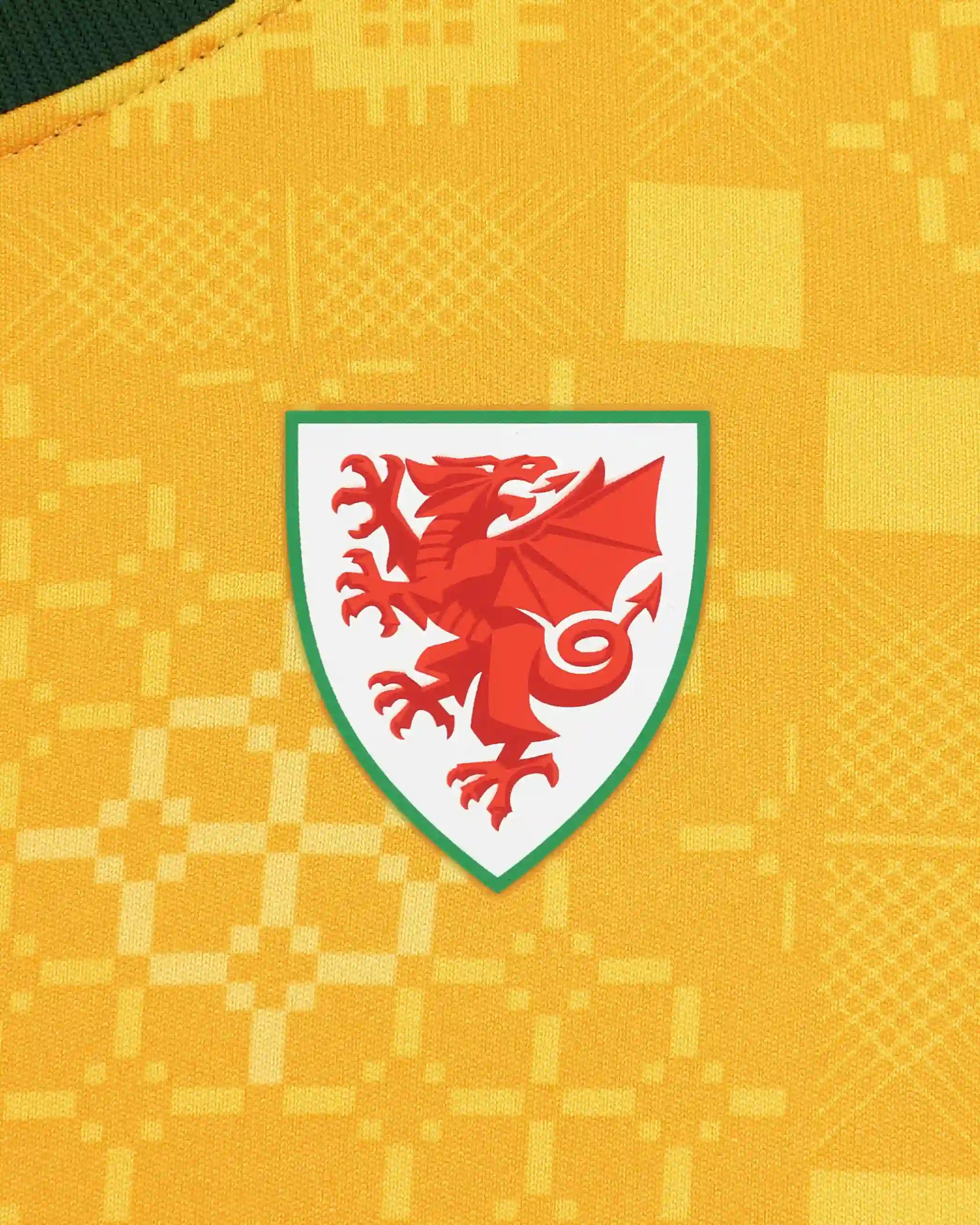 Wales Away Kit SUDU 2026-27 maglia gialla bambino