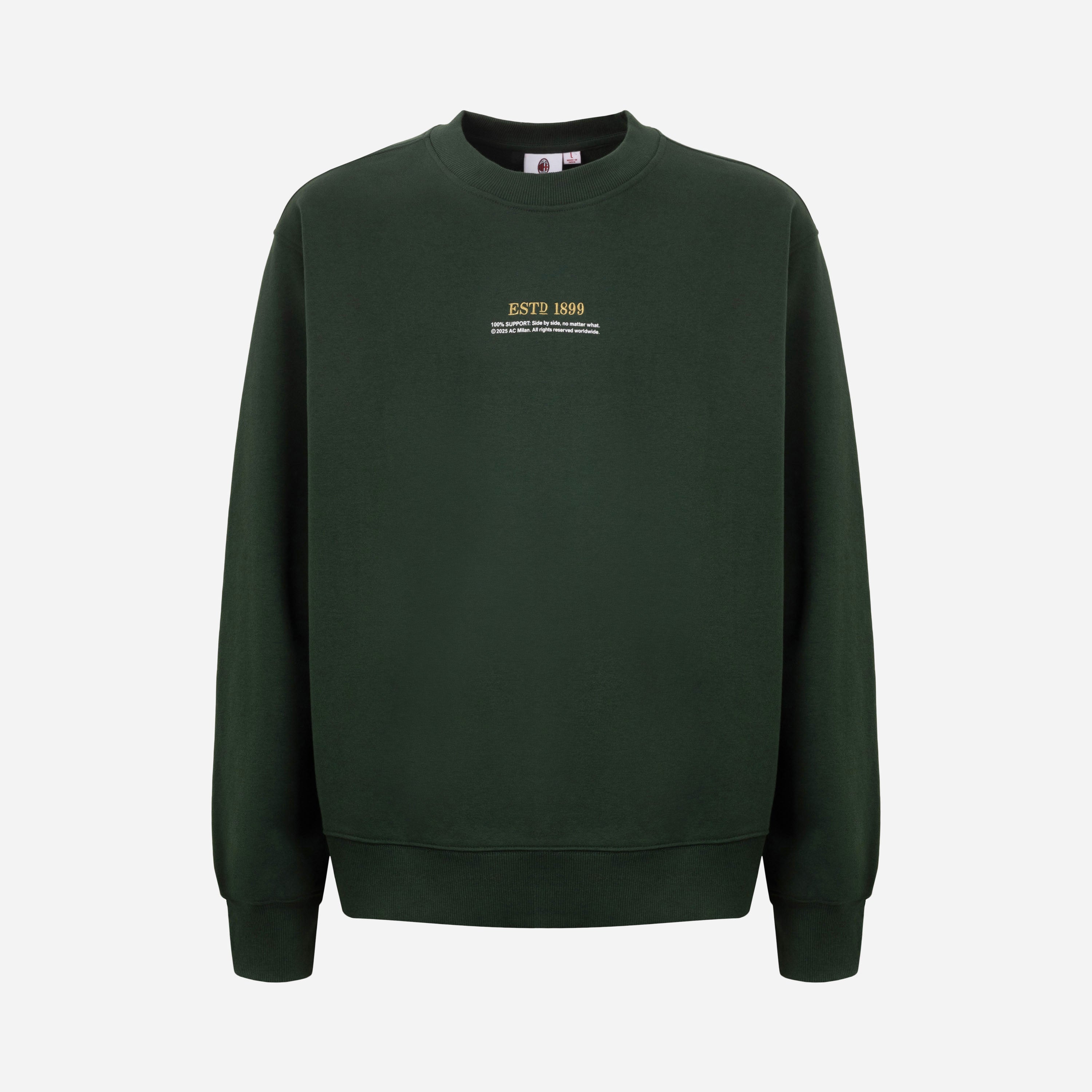 AC Milan Sunday Stadium Crew felpa verde unisex