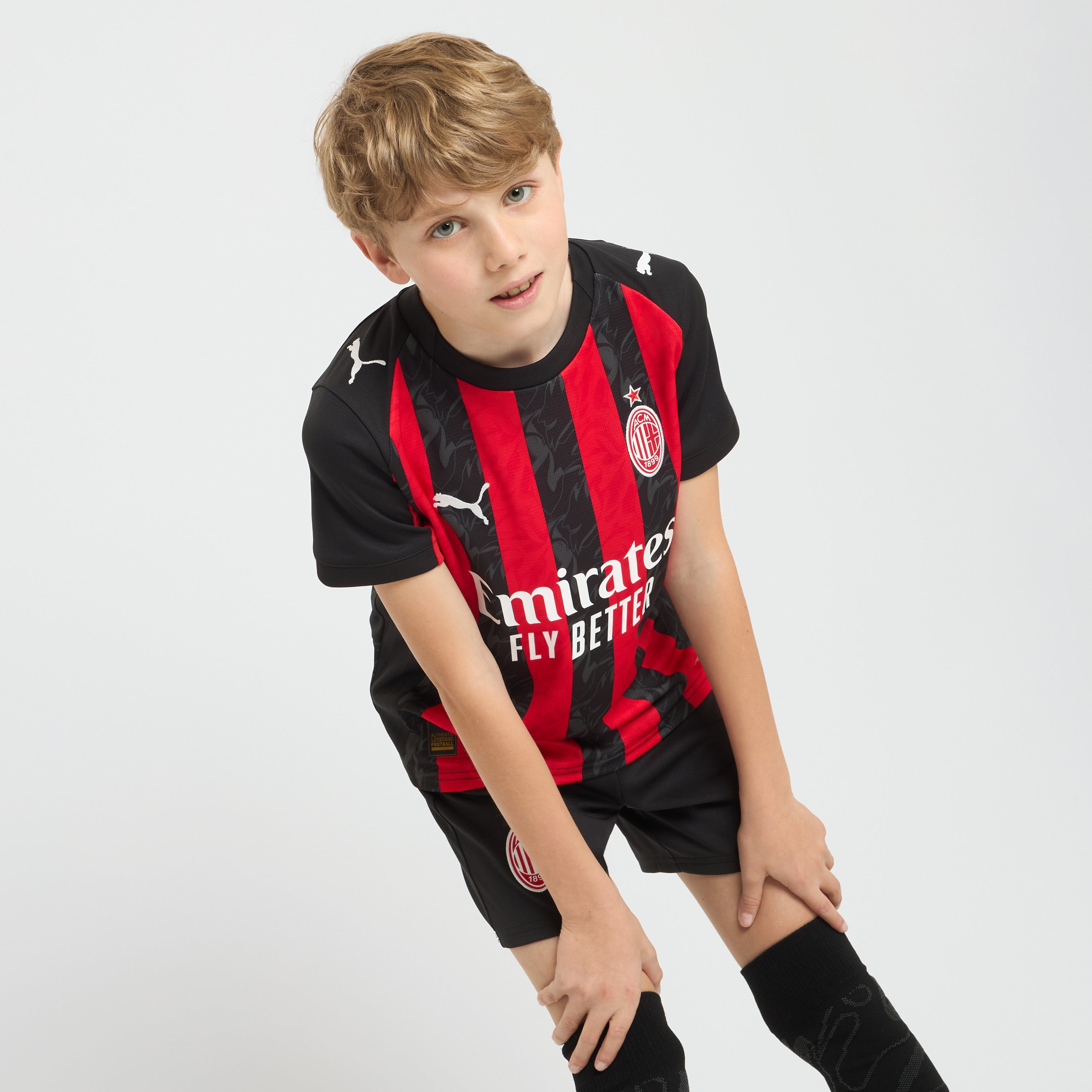 AC Milan Kit Gara Home 2025/26 maglia bambino rossonera