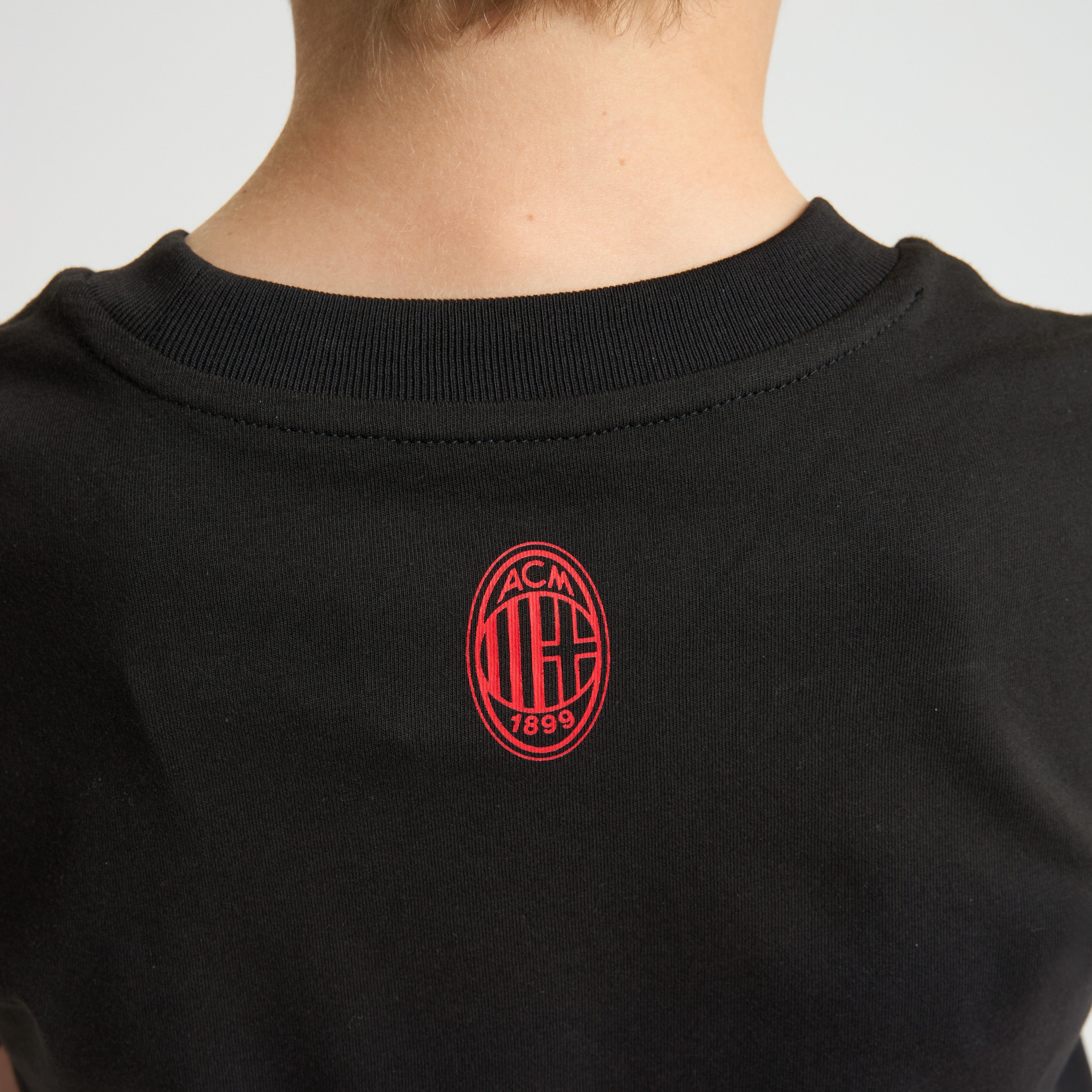 AC Milan Culture maglietta bambino nera cotone 6-14 anni
