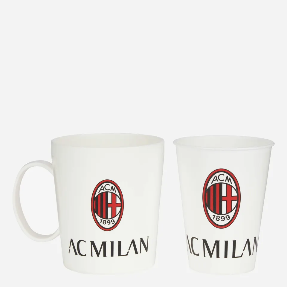 AC Milan Accessori Set Tazza e Bicchiere Logo Plastica Unica