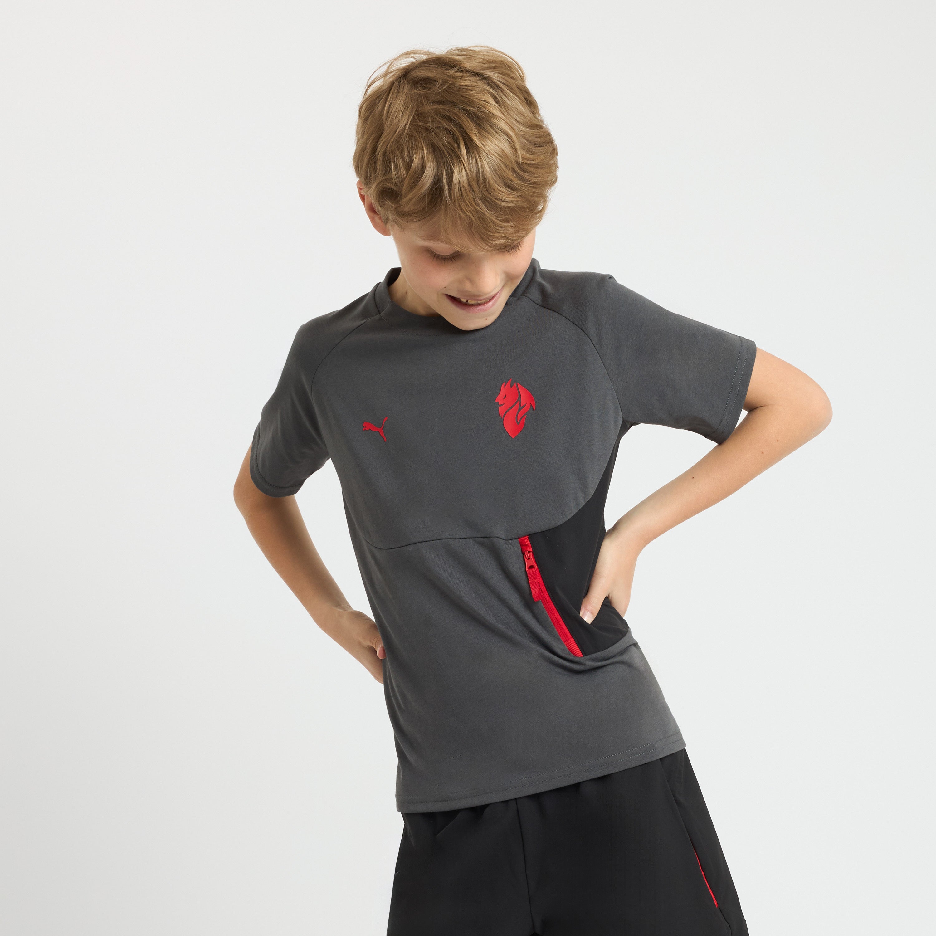 AC Milan Pumatech 2025/26 maglietta bambini grigia 8 anni