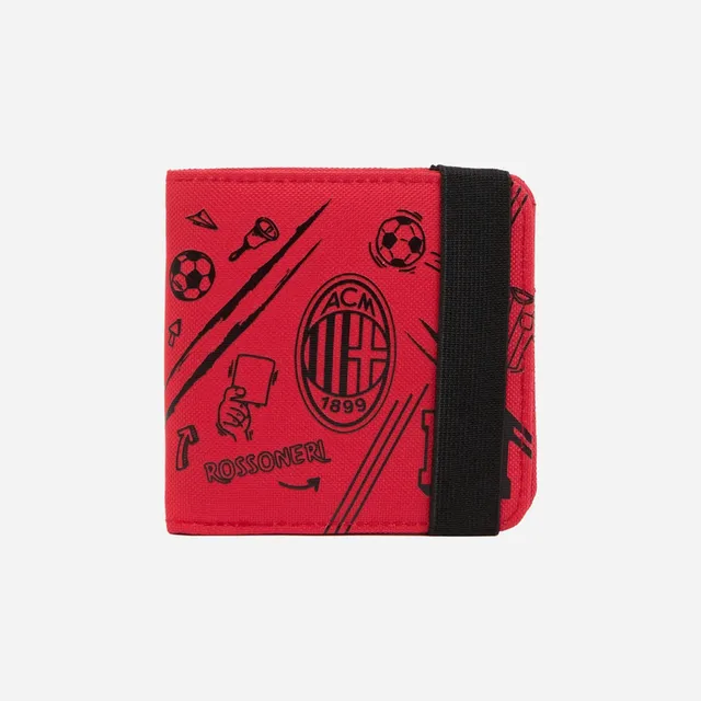 AC Milan Wallet Portafoglio Bambino Rosso Nero Unisex