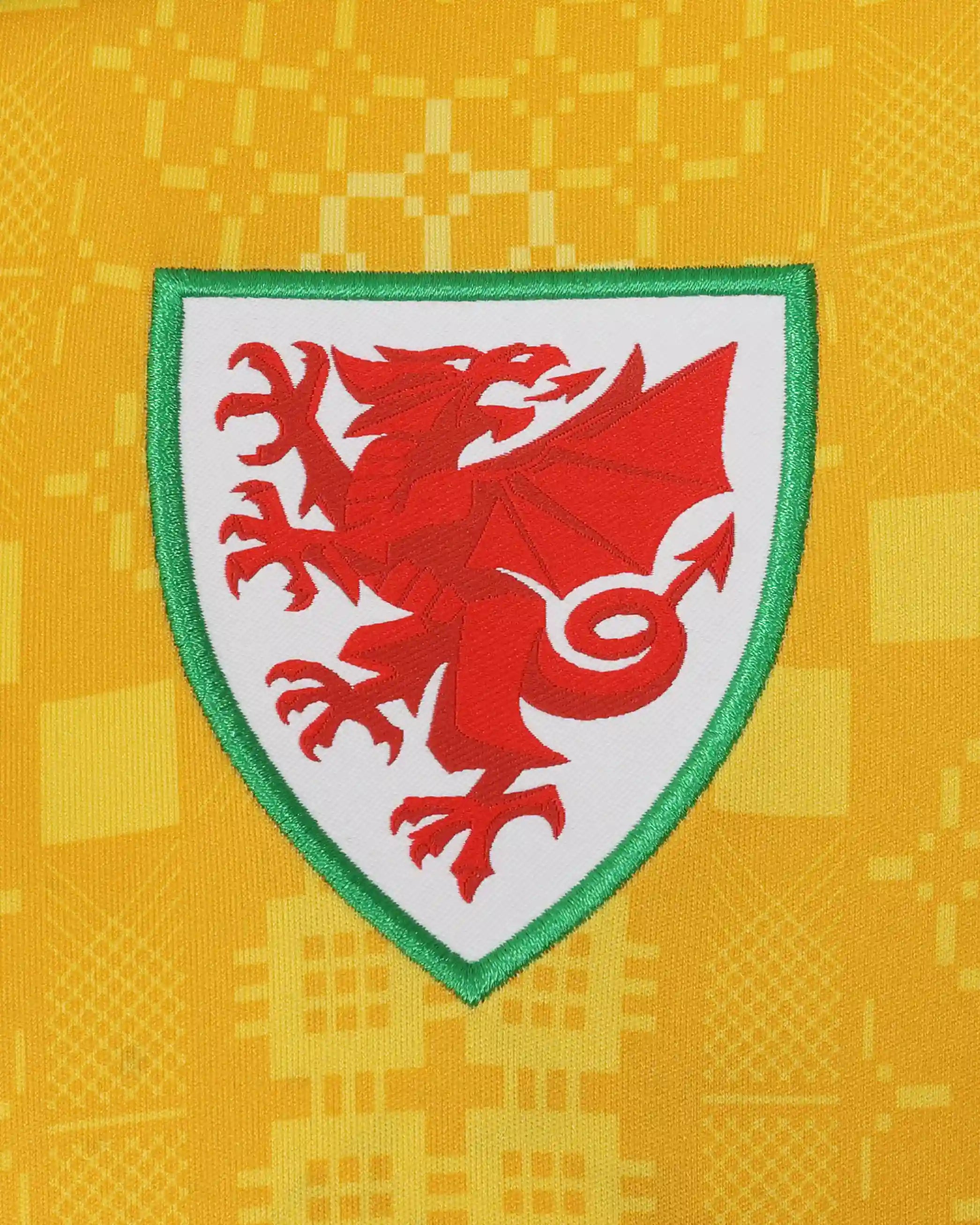 Wales Away Kit maglia manica lunga gialla M
