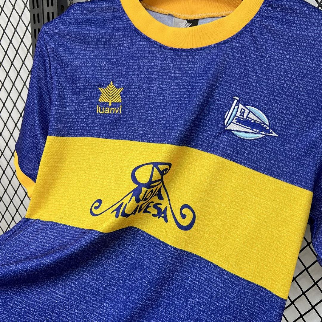 Deportivo Alavés Retro 2000/01 maglia calcio finale UEFA