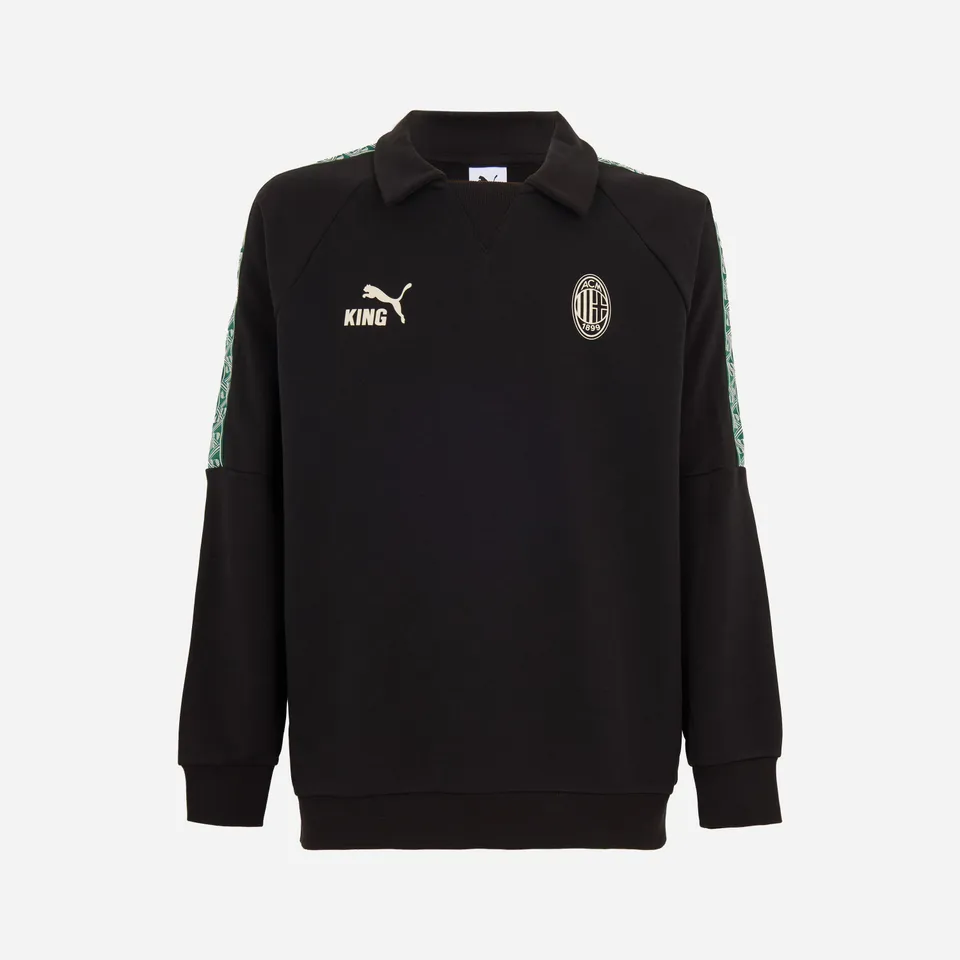 AC Milan King Collection Felpa Nera Uomo L Cotone