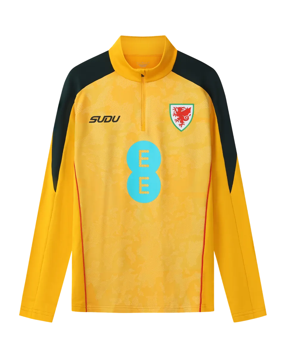 Wales Pre-Match SUDU 2026-27 felpa away gialla