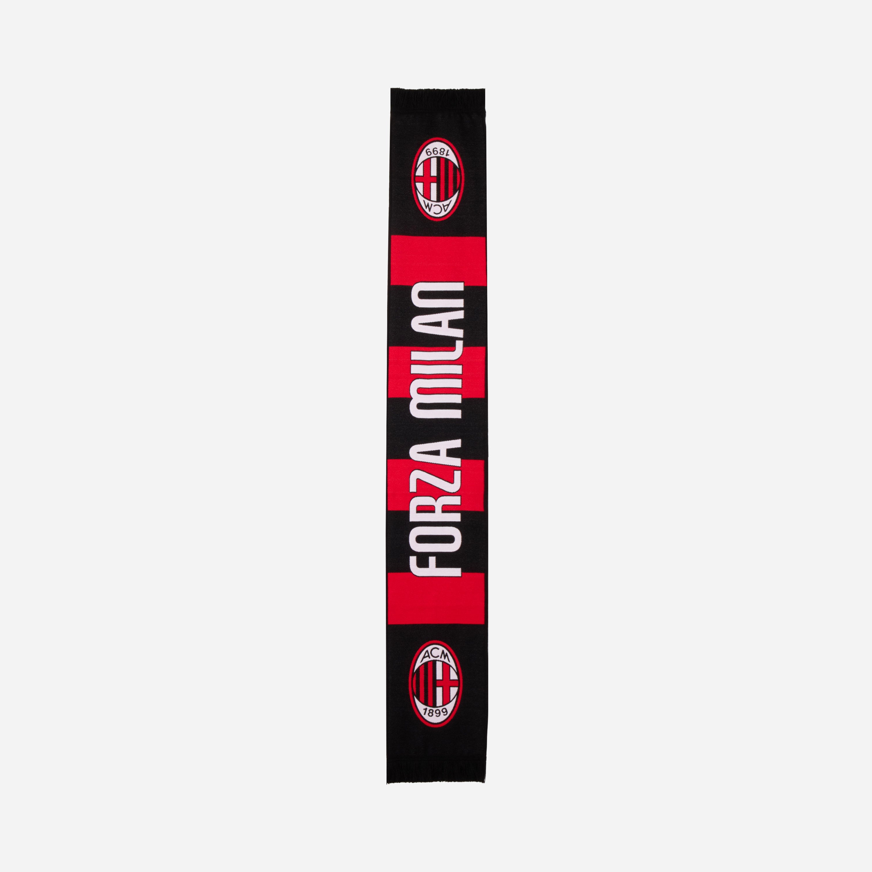 AC Milan Accessori Sciarpa Forza Milan Logo Rossonera
