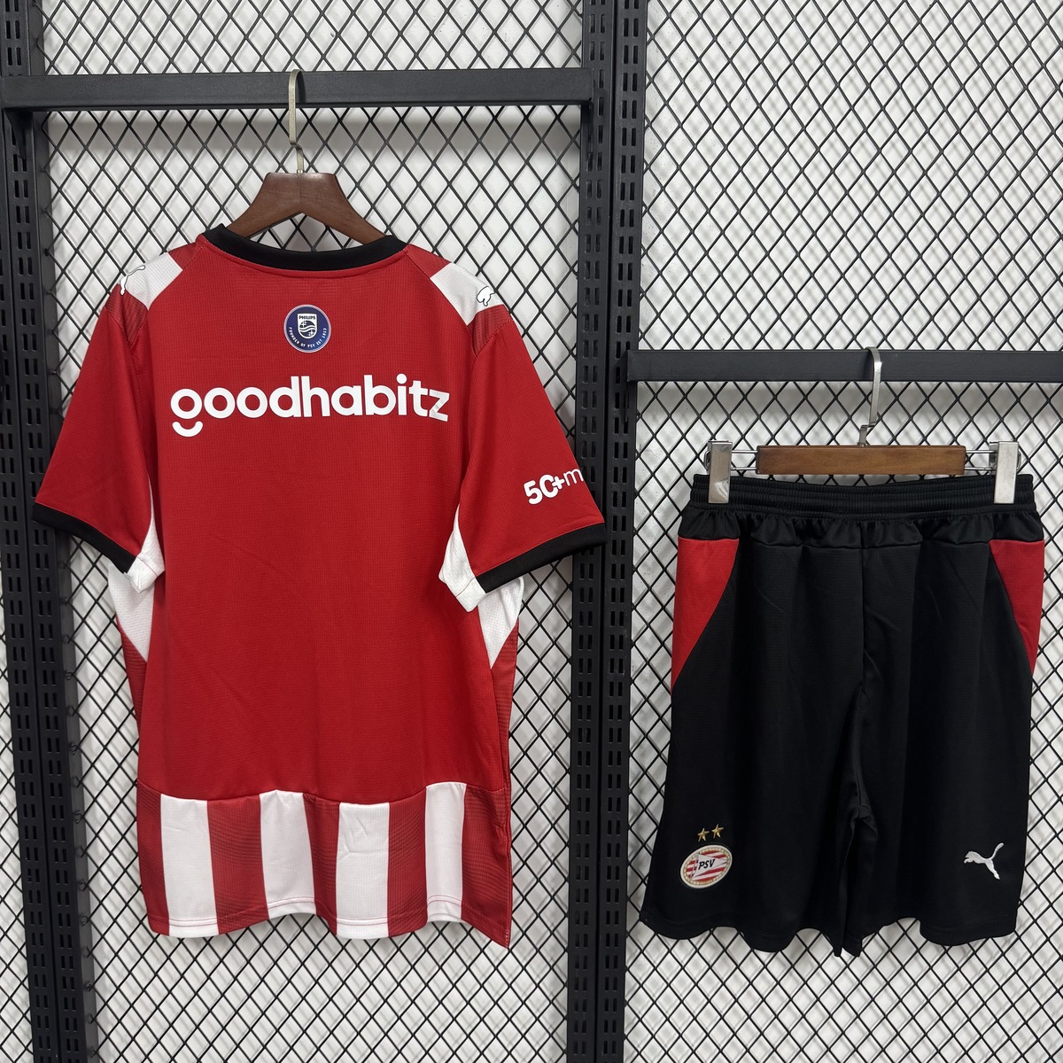 PSV Eindhoven Home 2026/27 completo maglia strisce biancorosse