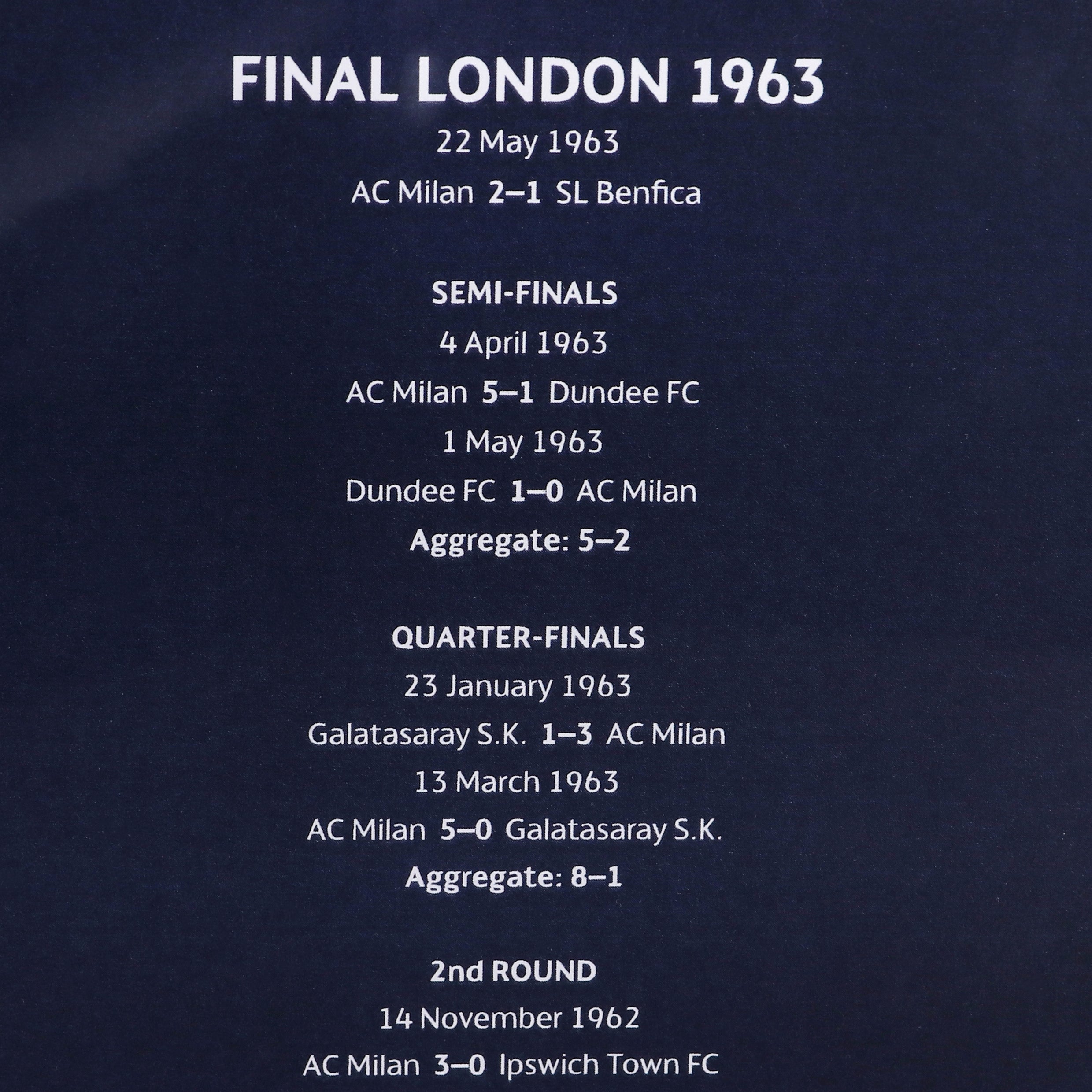AC Milan Le Livre Ouvert Locandina 150 mm 1963