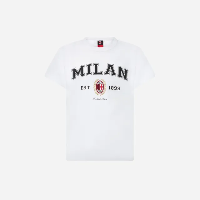 Milan College Collection Kids t-shirt bimbo bianca cotone