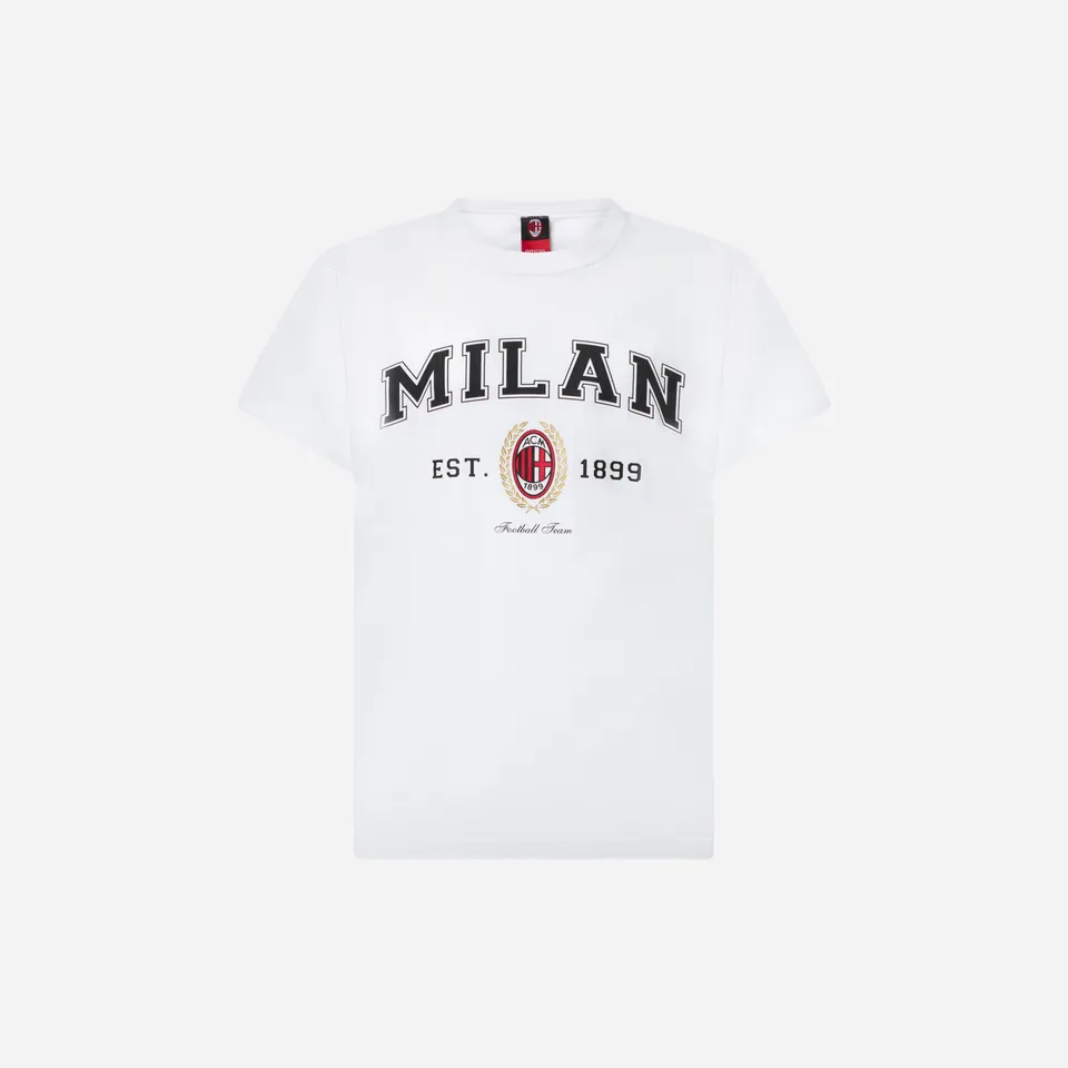 Milan College Collection Kids t-shirt bimbo bianca cotone