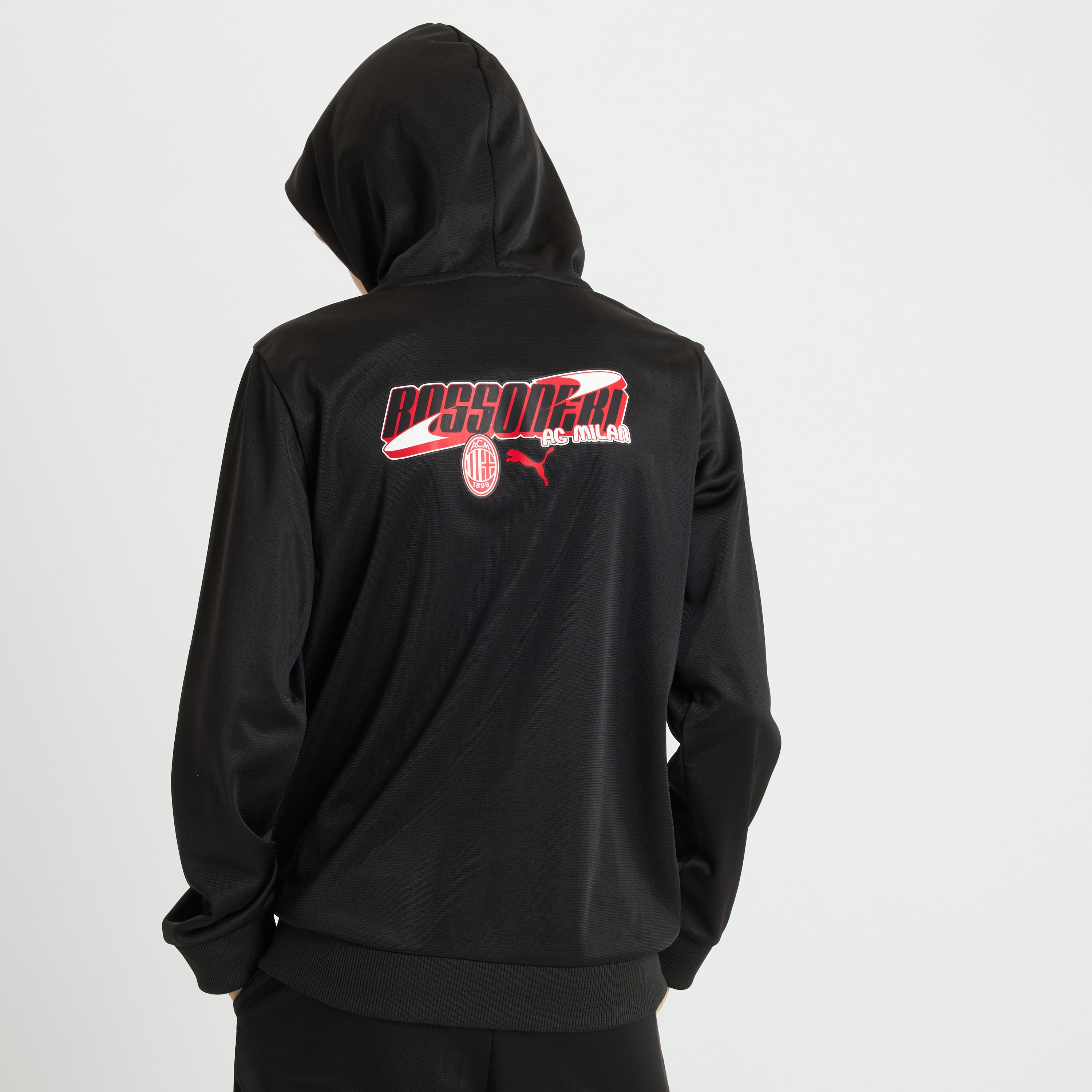 AC Milan Culture Tuta Bambino Nera Zip Cappuccio Poliestere