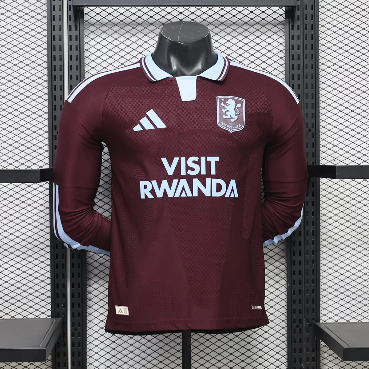 Aston Villa 2026/27 Player maglia manica lunga bordeaux