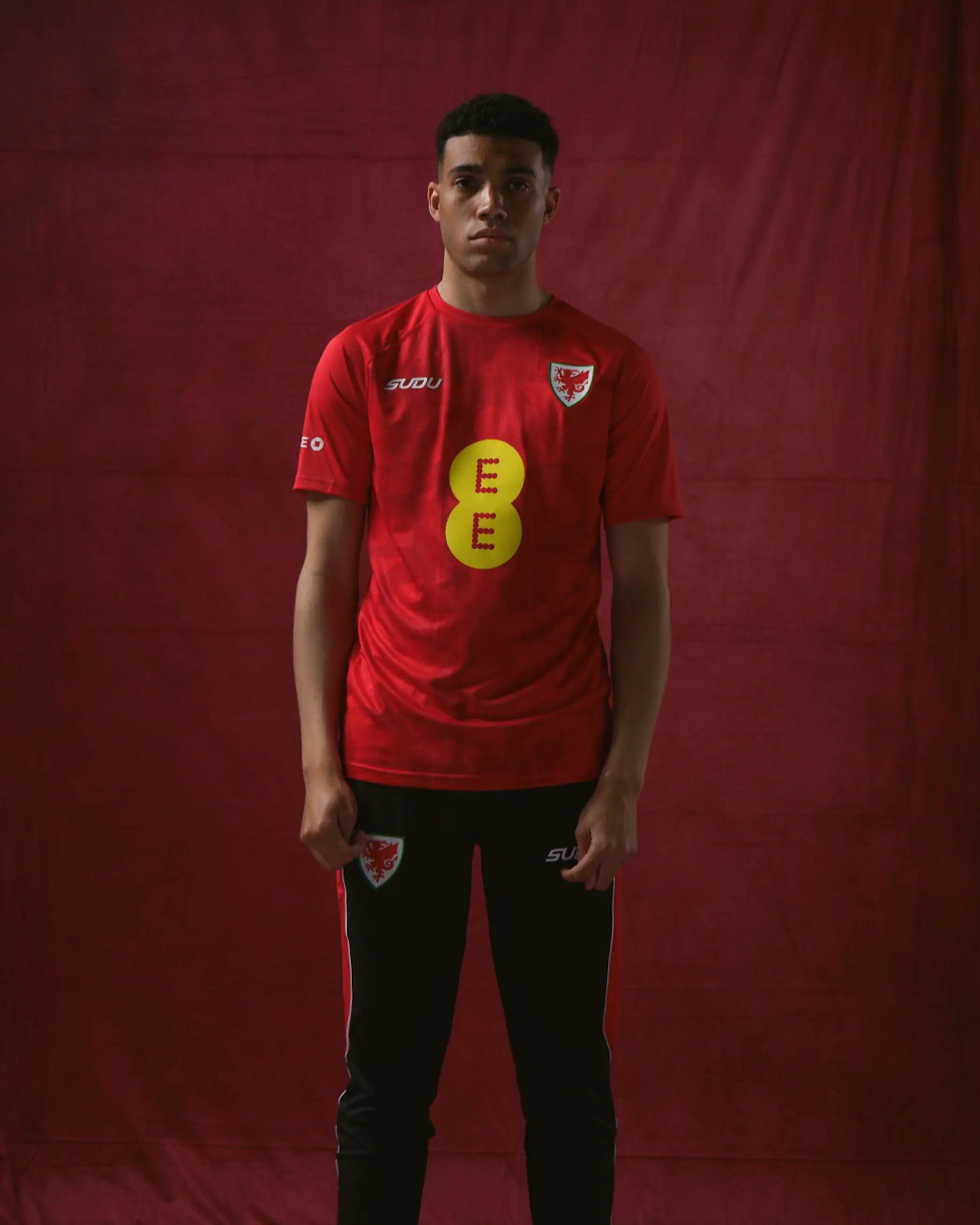 Wales SUDU Pre-Match 2026-28 maglia da tifoso uomo rossa