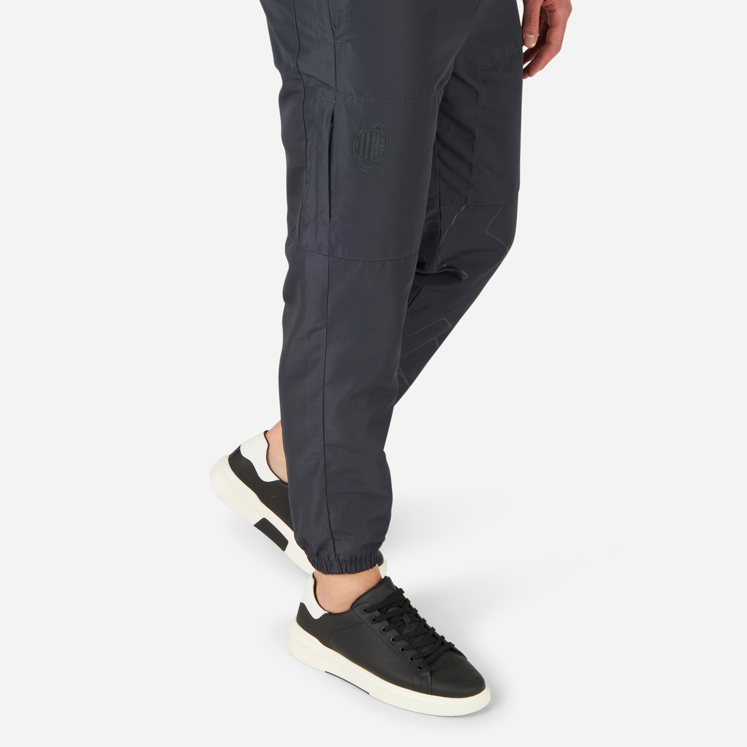 AC Milan Statement Pantaloni Calcio Puma Neri Zip S-XL