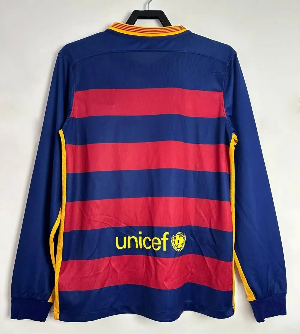 Barcellona 2015/16 Maglia calcio manica lunga retro S-XXL
