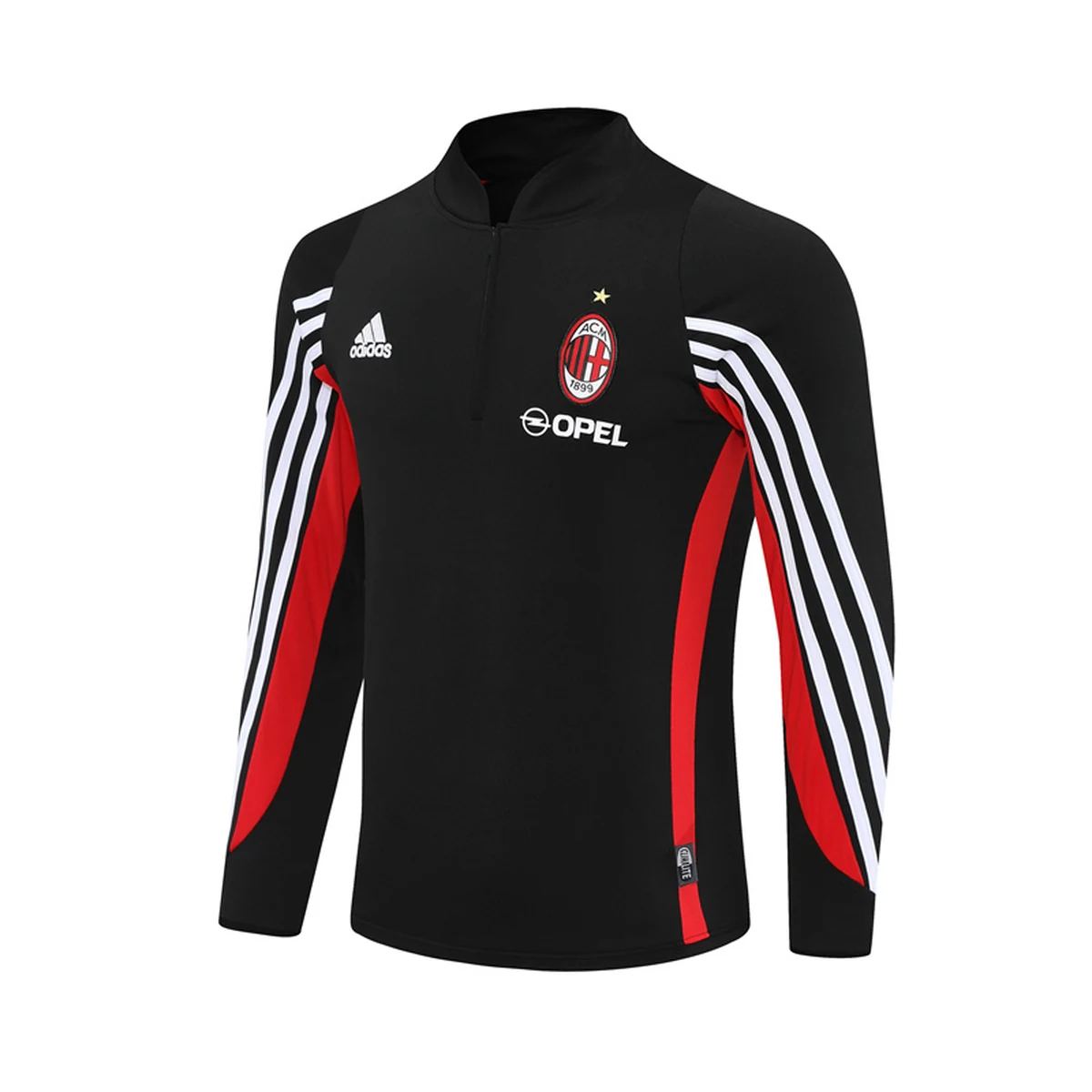 Tifoso Store Felpa Milan Nera Retro Mezza Zip 2003/04 allenamento