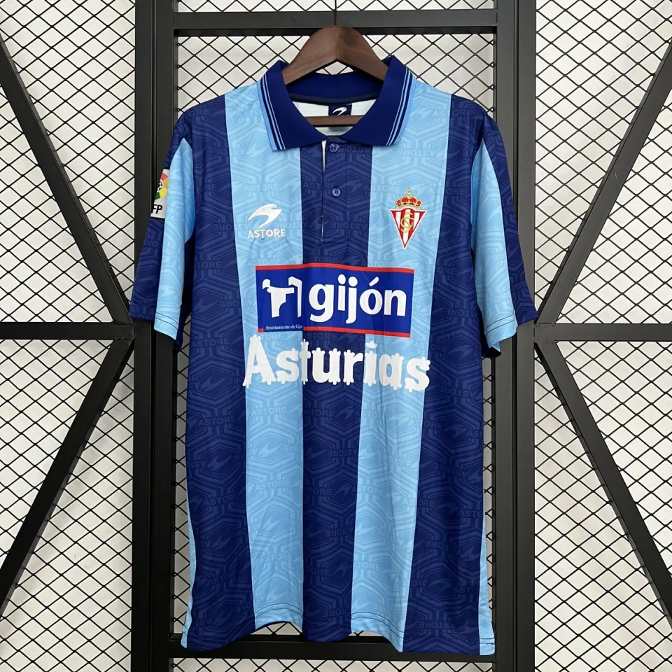 Tifoso Store Maglie da Calcio Terza Maglia Gijón 2002/03 maglia azzurra