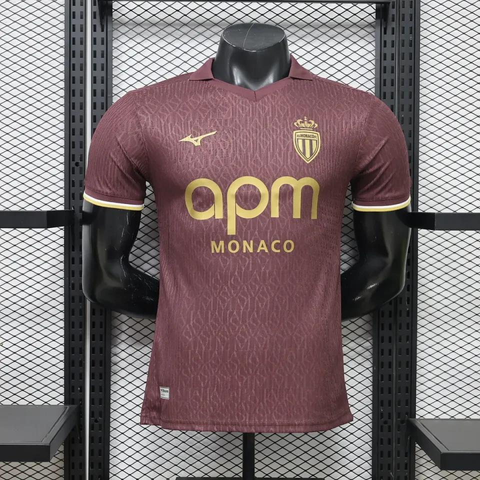 Tifoso Store Maglie da Calcio Monaco 2026/27 seconda maglia bordeaux