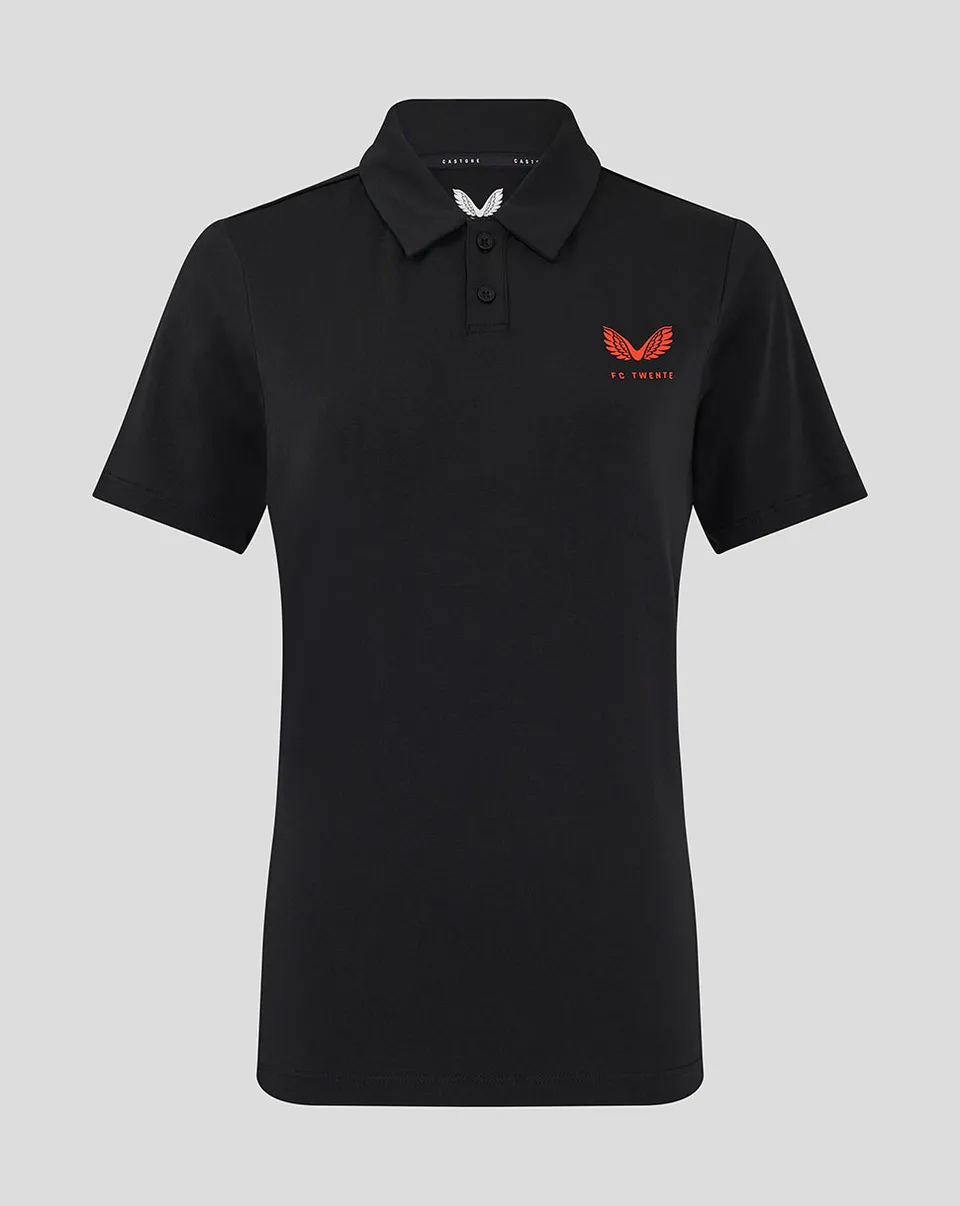 Twente Travel Travel Polo polo donna nera traspirante