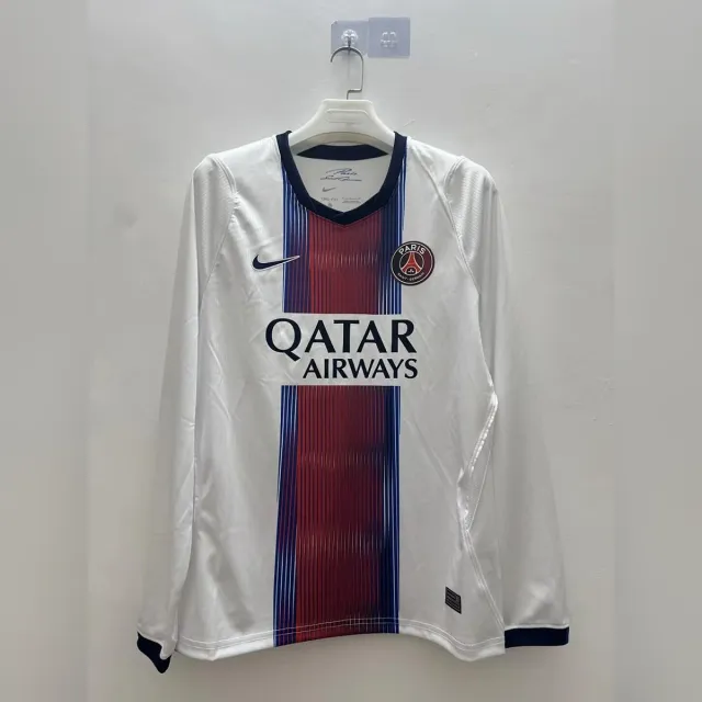 PSG Seconda Maglia Manica Lunga 2026/27 Maglia Tifoso Bianca