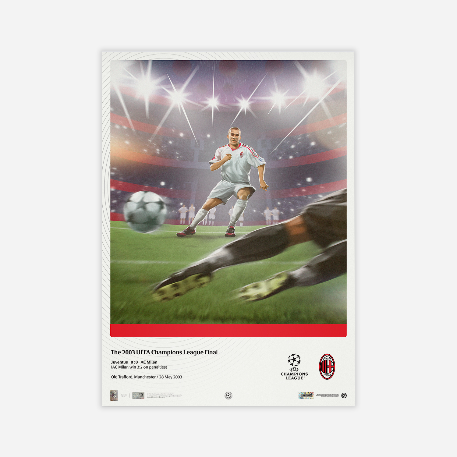 AC Milan Penalty 2003 Anniversary poster Champions League