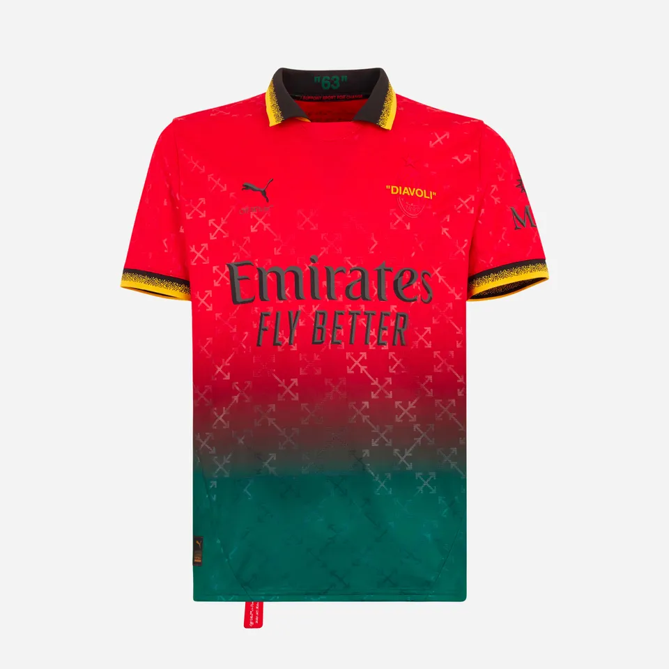 AC Milan Puma x Off-White 2024/25 maglia rossa M