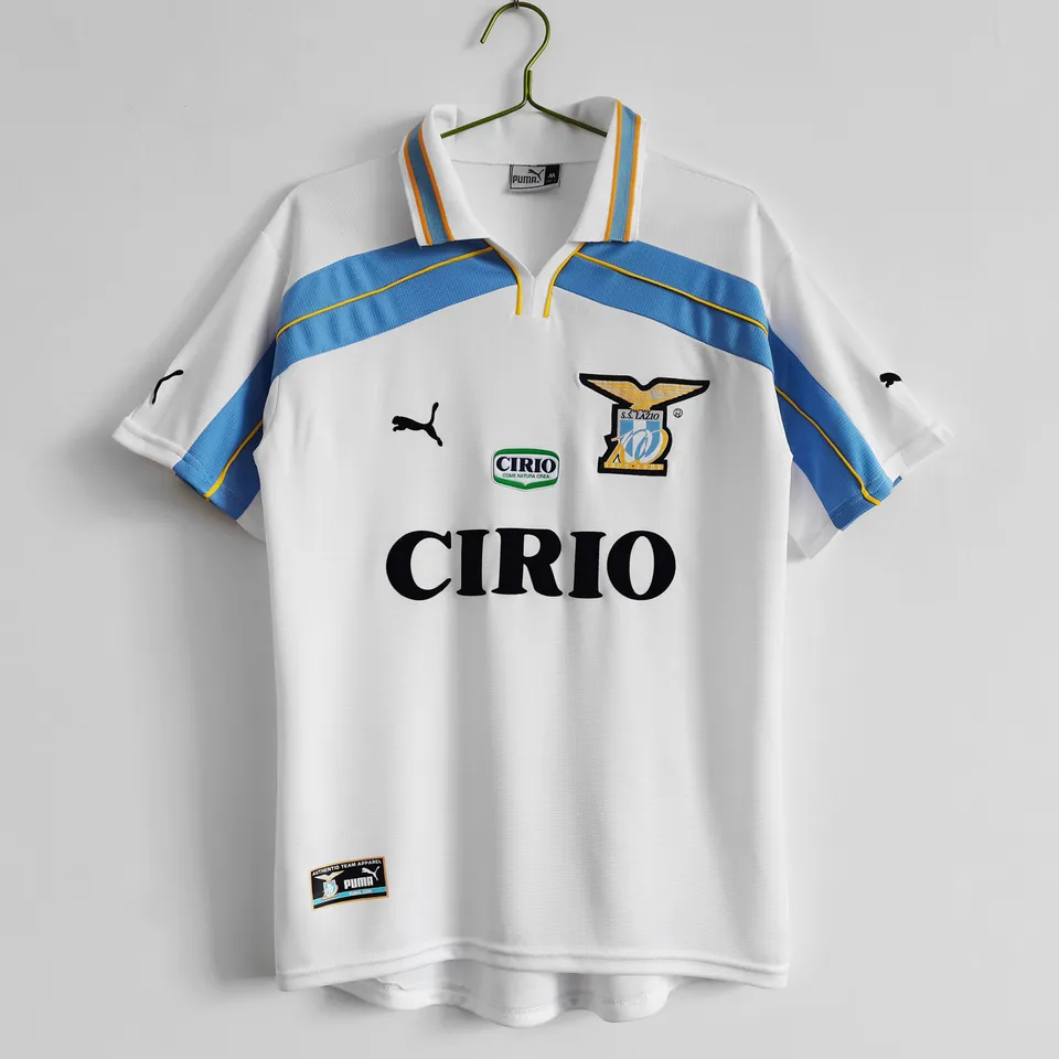 Tifoso Store Maglie da Calcio Maglia Lazio Centenario 1999/2000 bianca