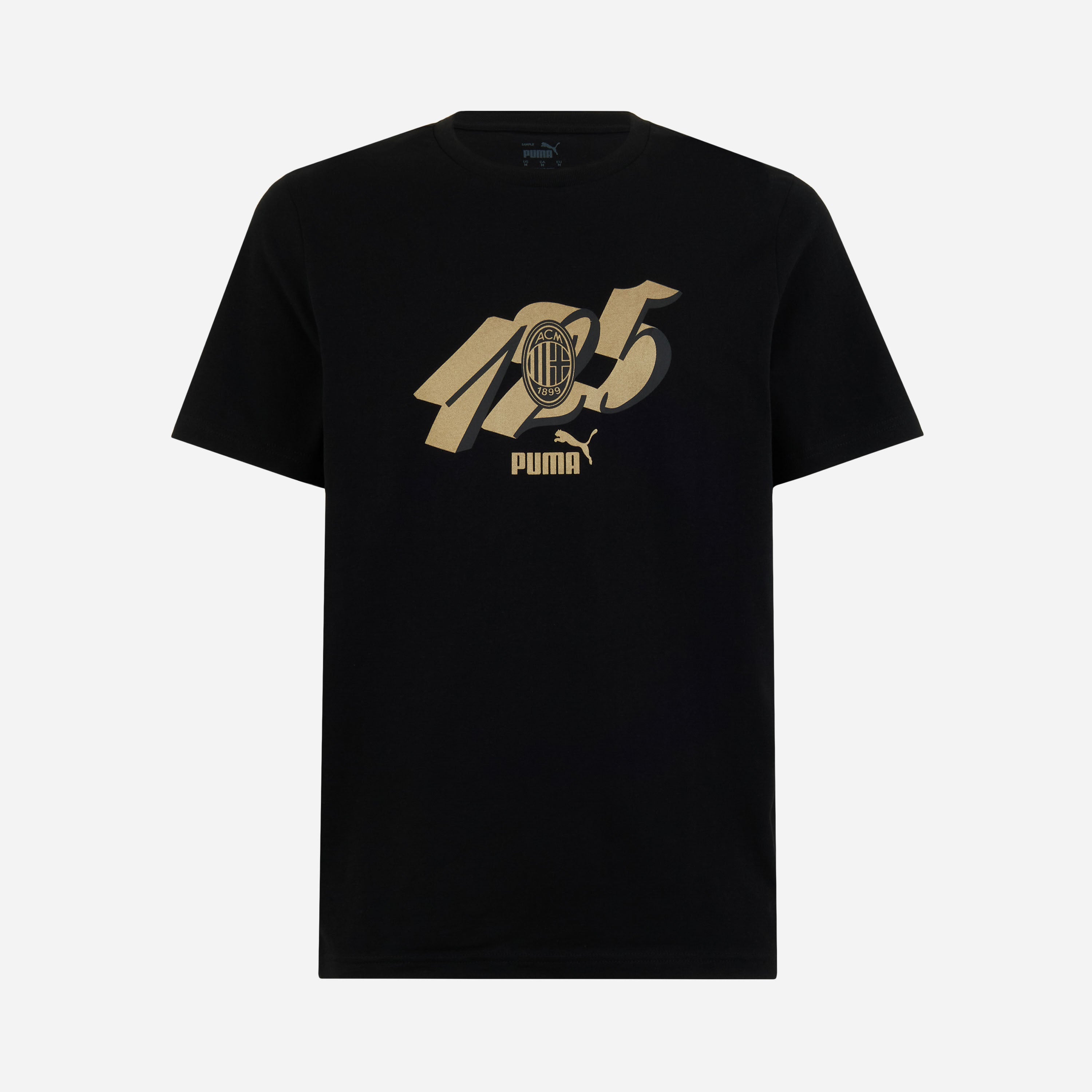 AC Milan 125th Anniversary Culture t-shirt nera uomo oro