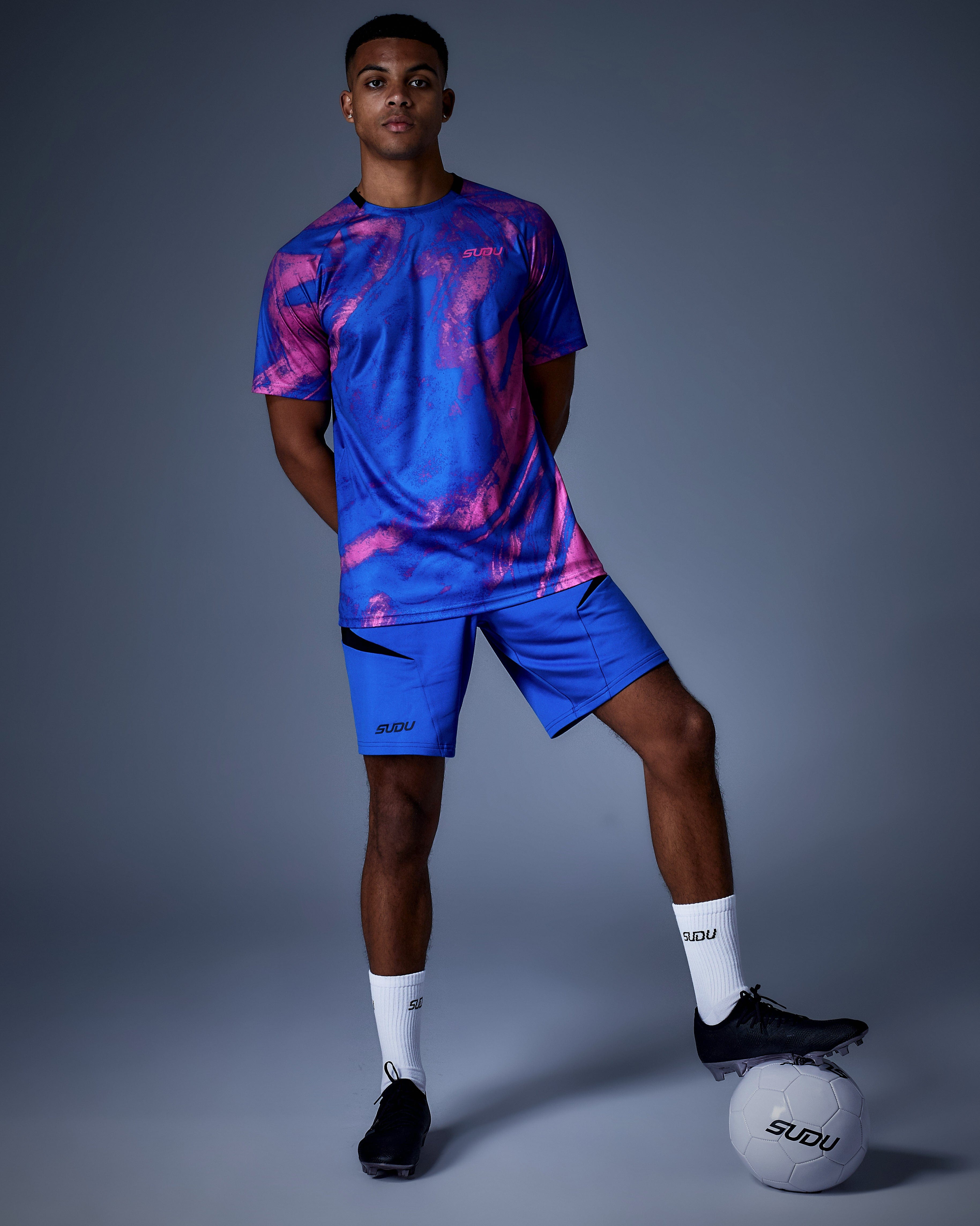SUDU Clothing SPS 01 pantaloncini calcio blu