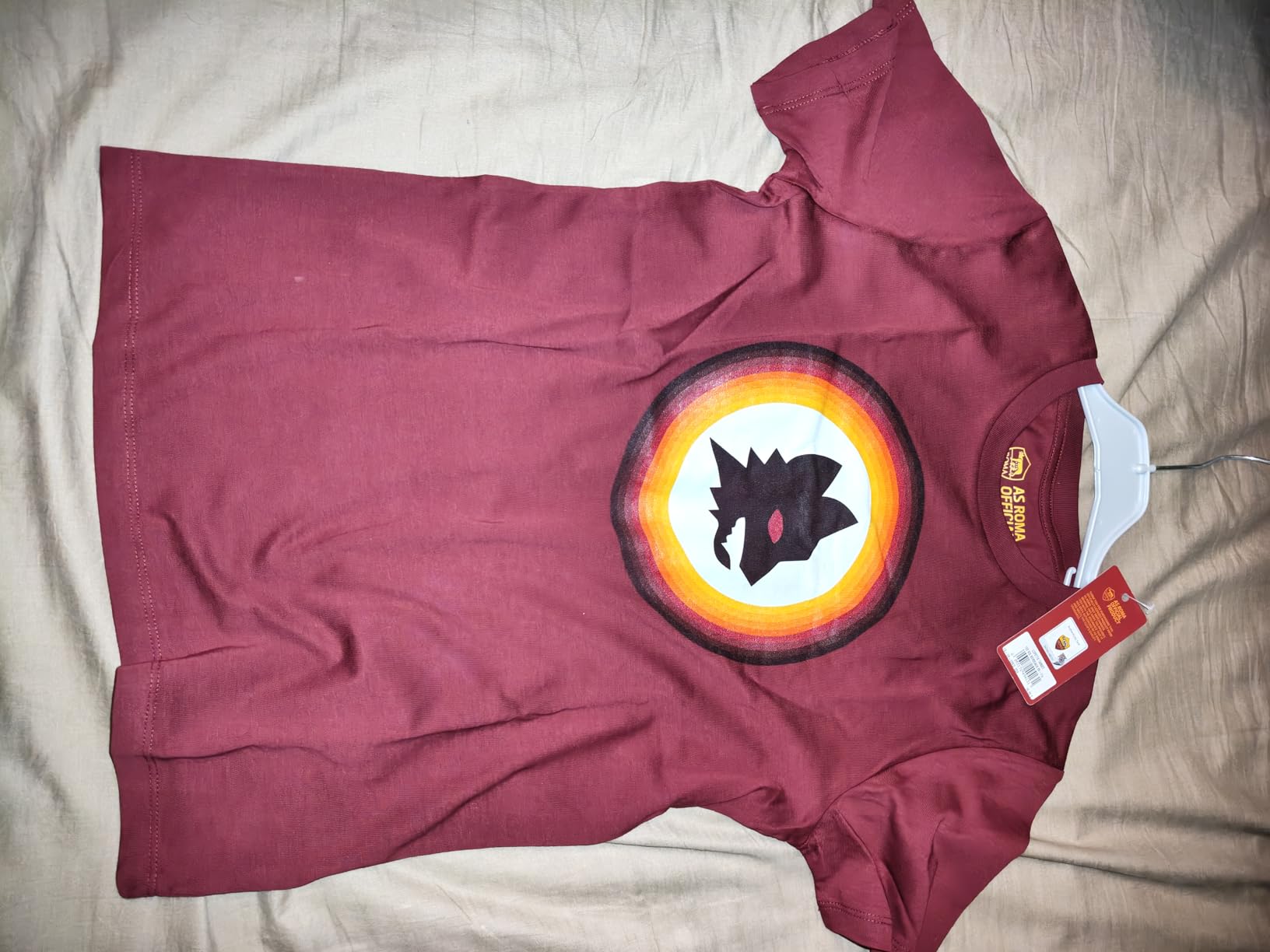 Roma Fanshop Lupetto Stampato t-shirt maglia giallorossa