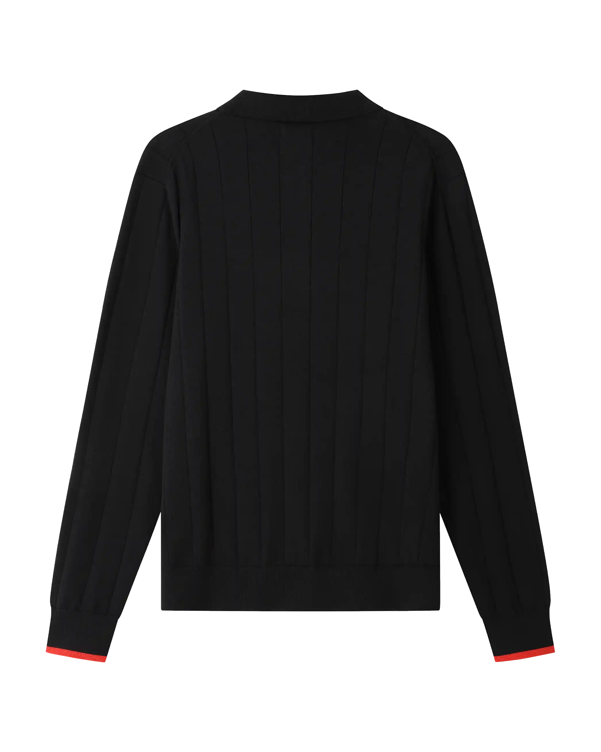 Wales 1876 polo manica lunga nera cotone M
