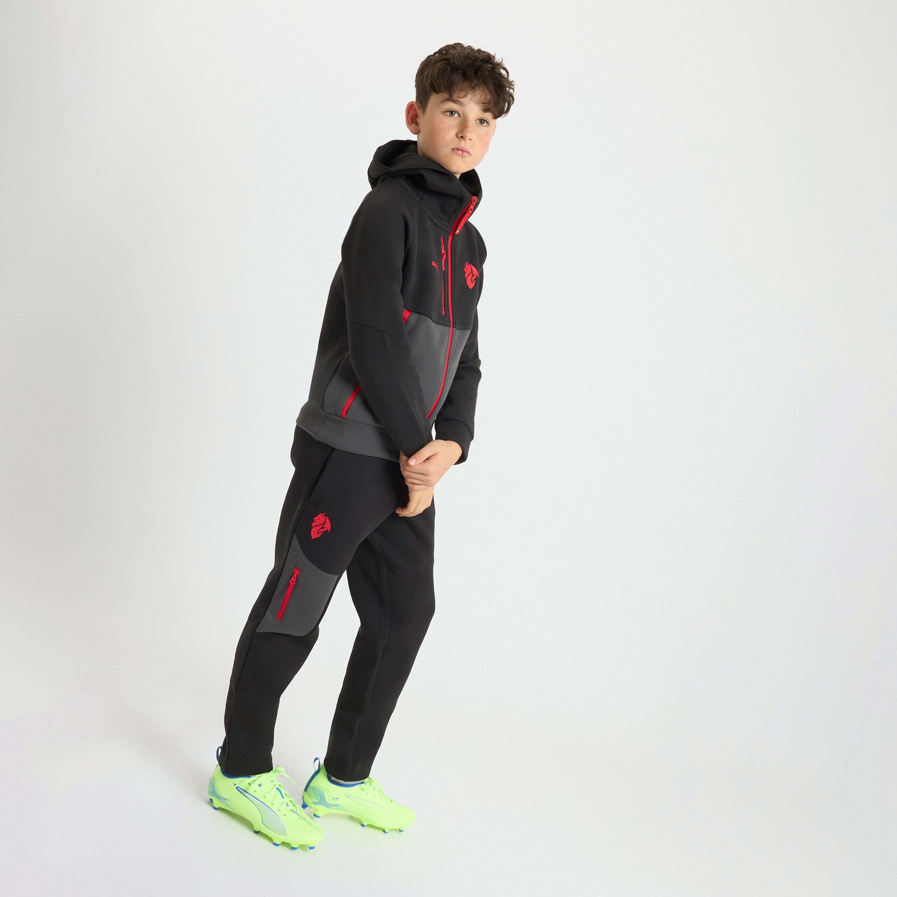 AC Milan Pumatech 2025/26 giacca bambini nera con zip 8 anni