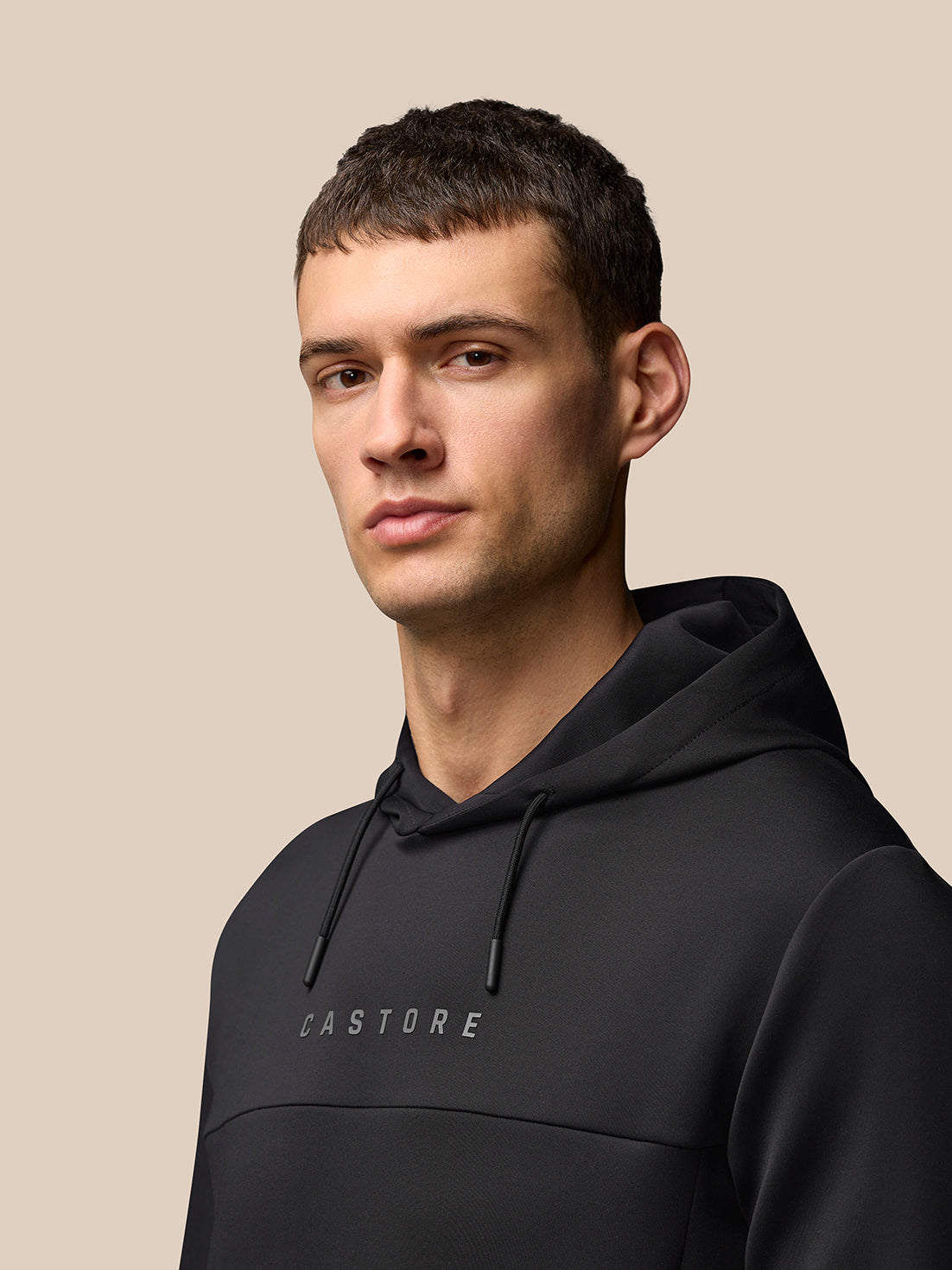 Twente Castore Flex hoodie nero felpa cappuccio uomo
