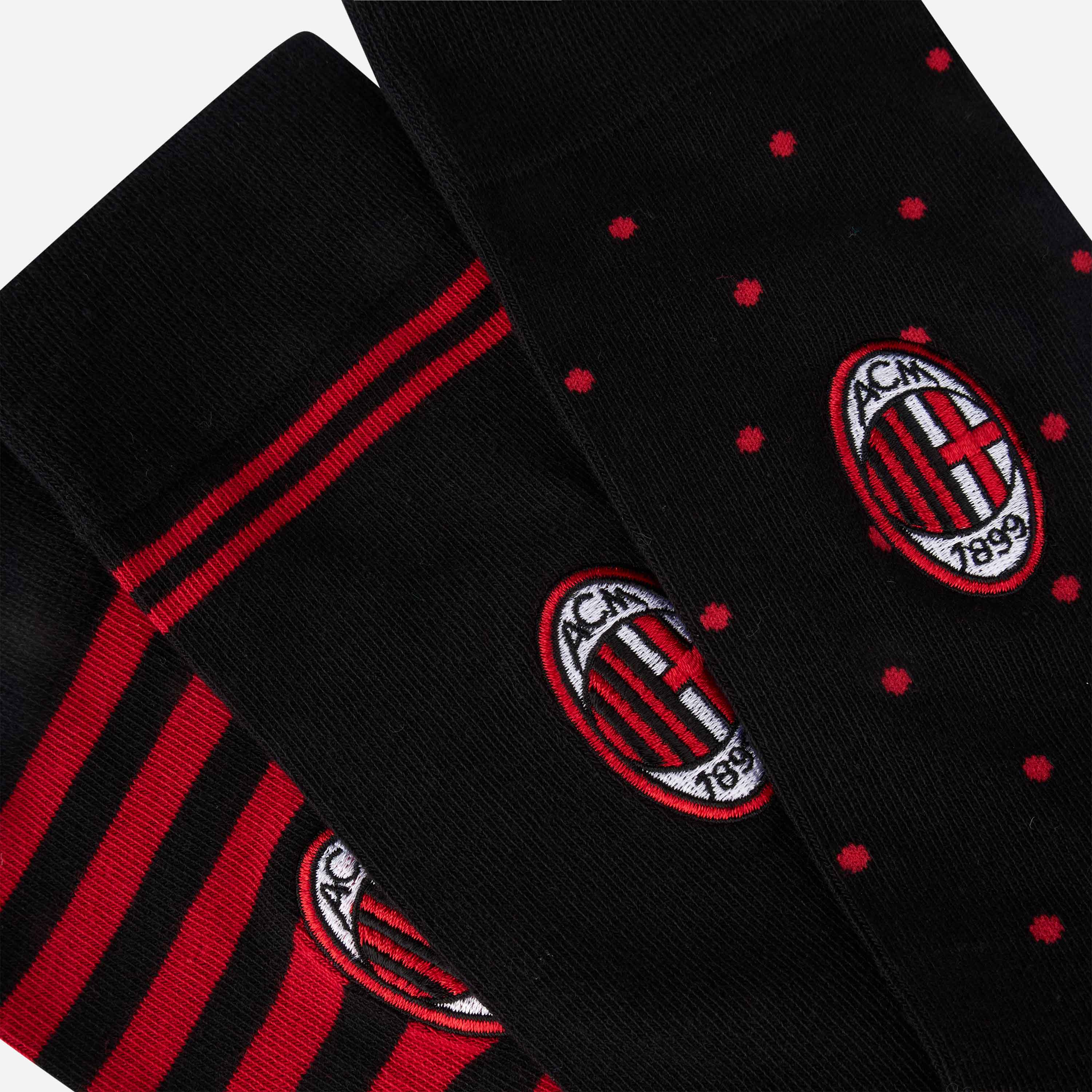 AC Milan calzini box 3 paia rosso neri 42