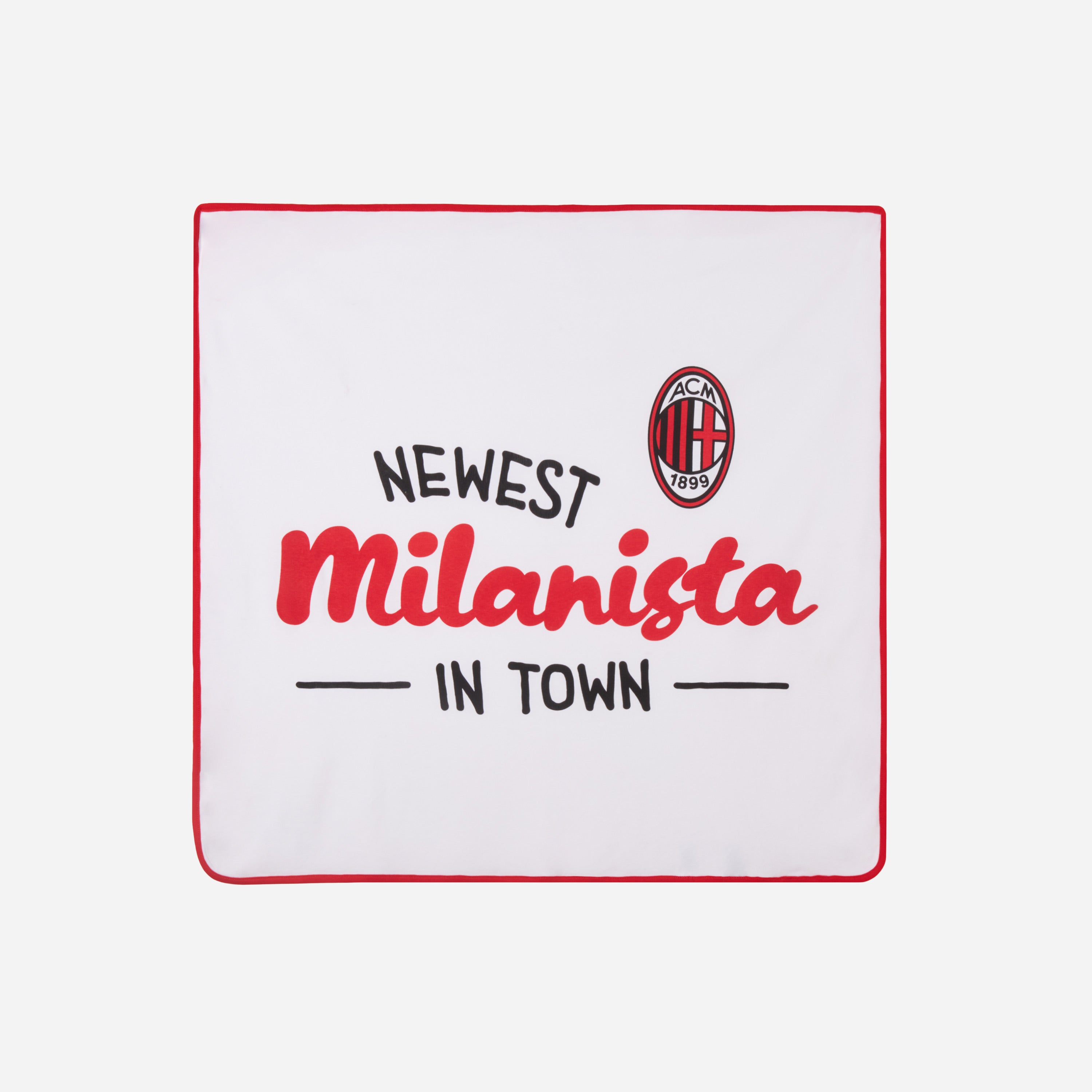 AC Milan Milanista coperta neonato bianca 81x75 cm