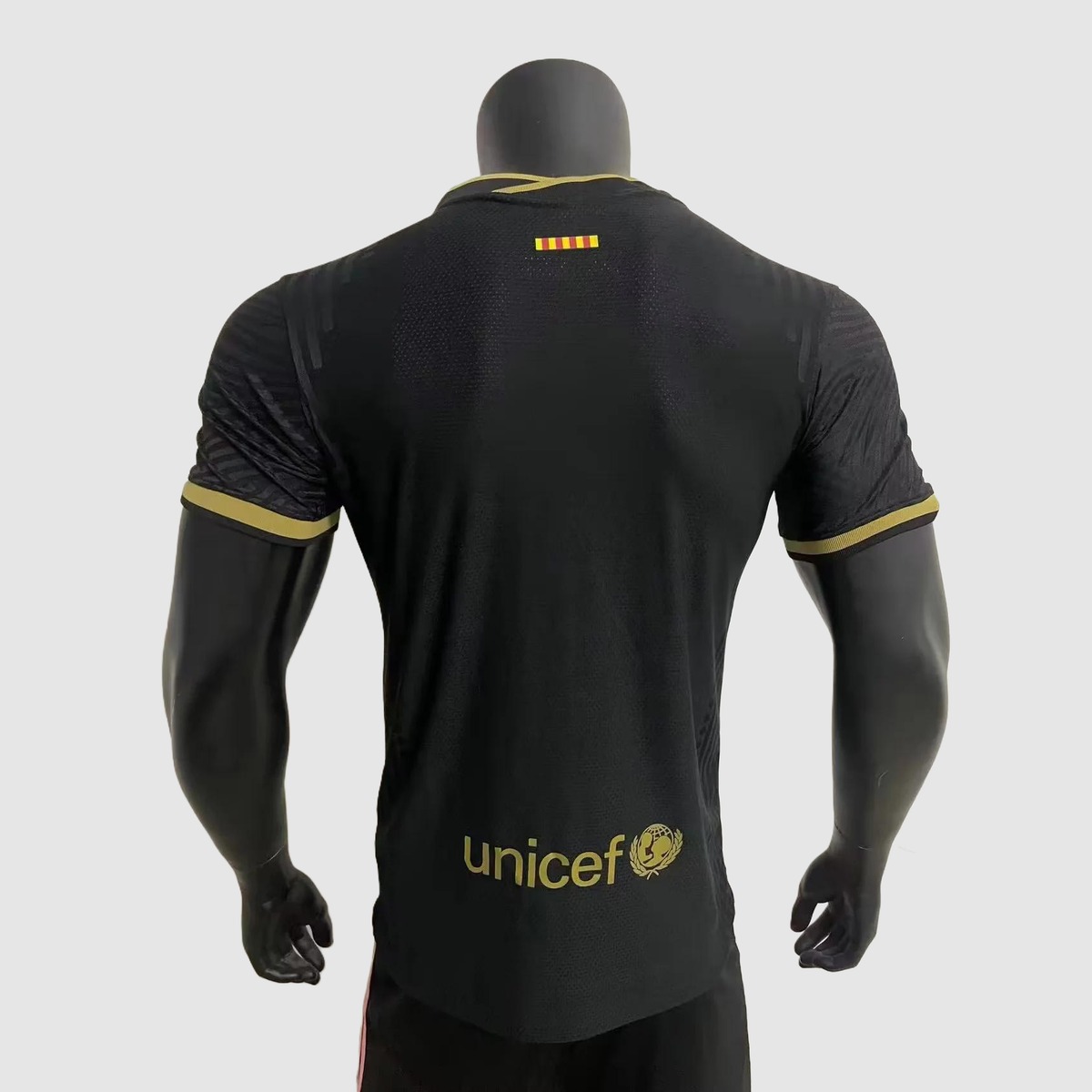 Barcellona Retro Away 2020/21 maglia giocatore nera oro S-XXL