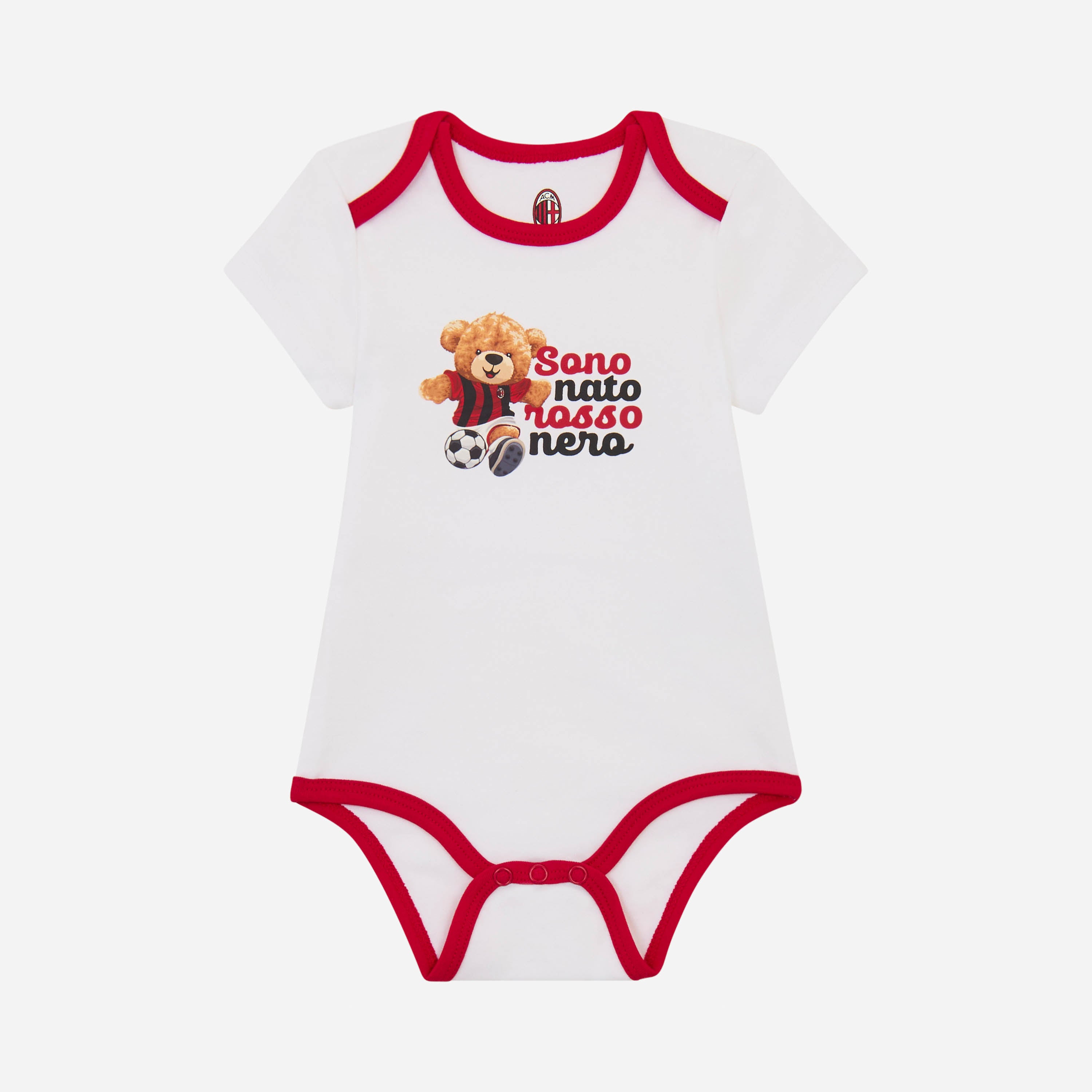 AC Milan Newborn Bodysuit Set body neonato cotone 2 pezzi